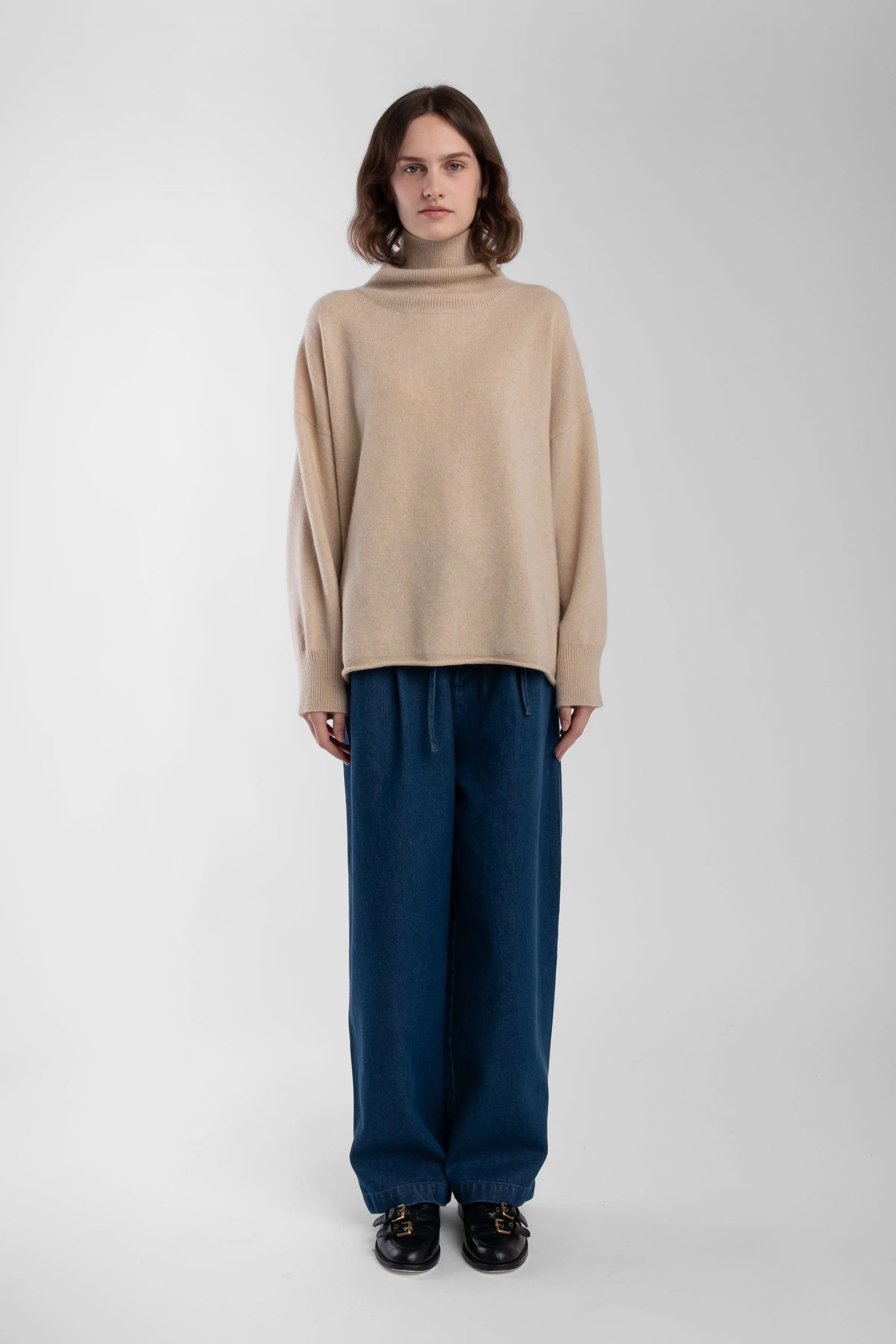 Sand Cashmere High Neck Sweater sold by Micaela Greg product image thumbnail 3