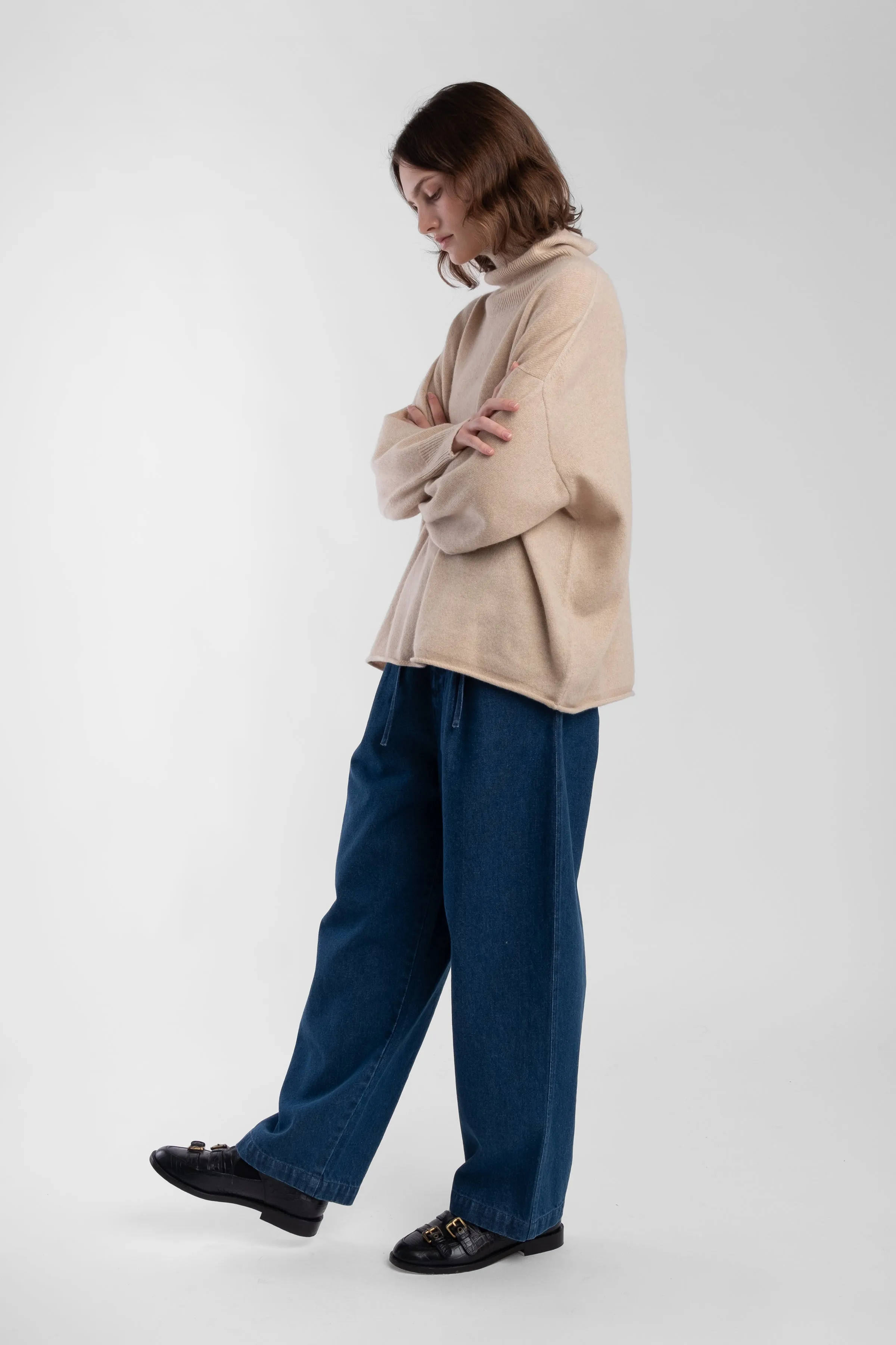 Sand Cashmere High Neck Sweater sold by Micaela Greg product image thumbnail 5