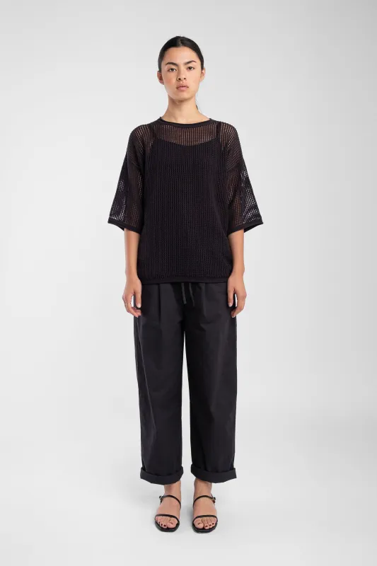 Faded Black Lattice Tee sold by Micaela Greg