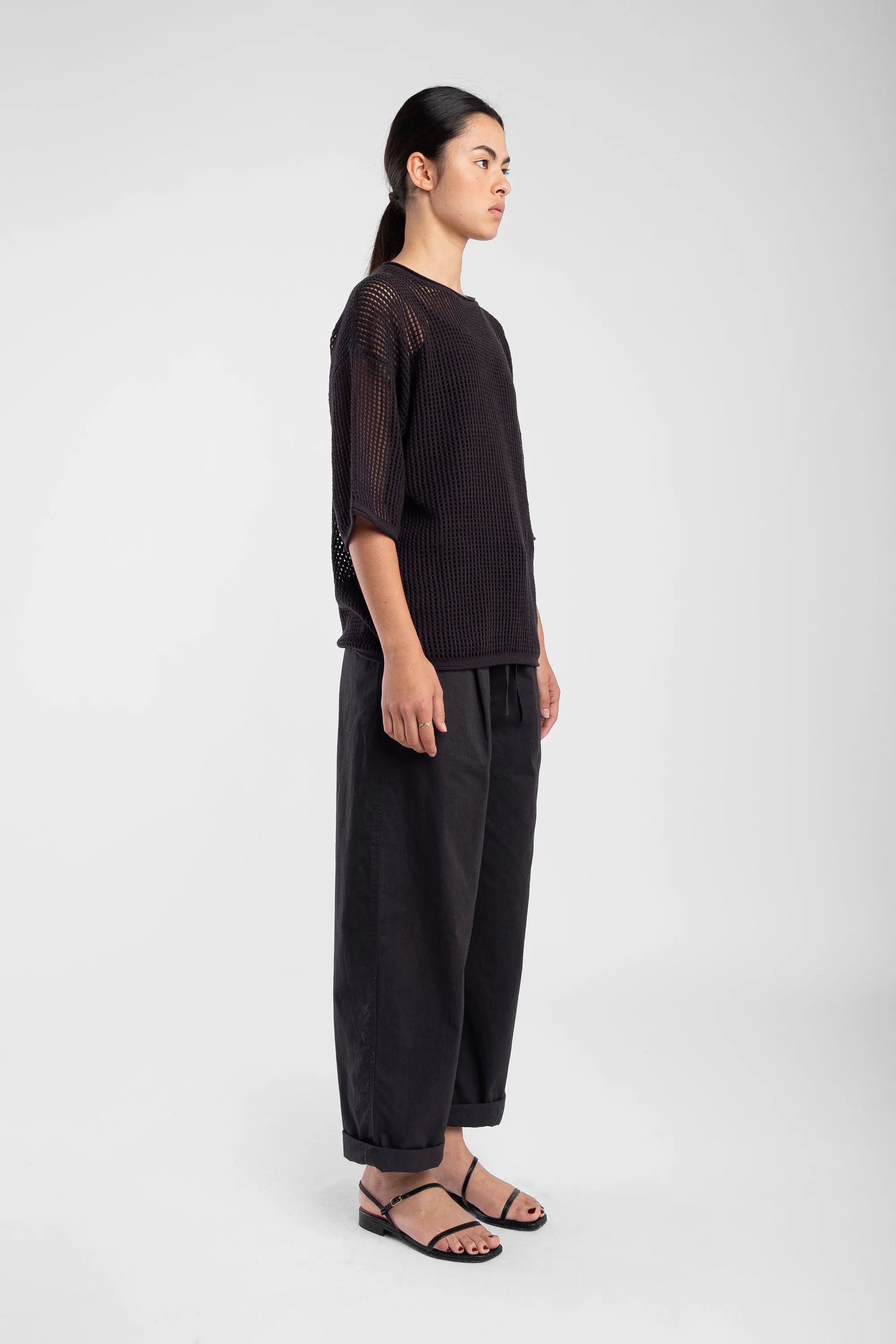 Faded Black Lattice Tee sold by Micaela Greg product image thumbnail 3