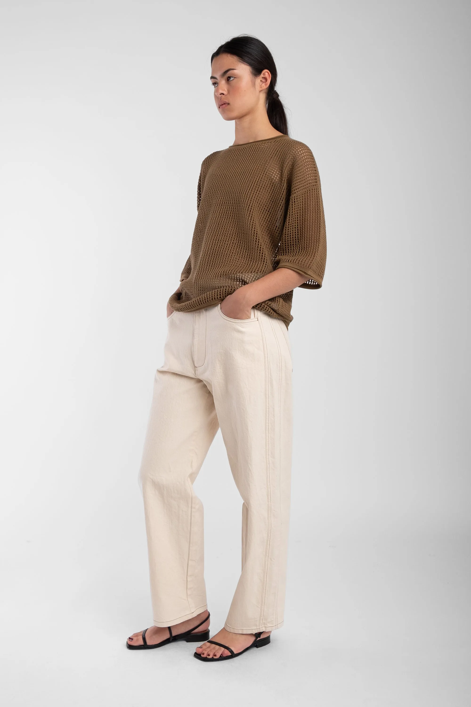 Umber Lattice Tee sold by Micaela Greg product image thumbnail 4