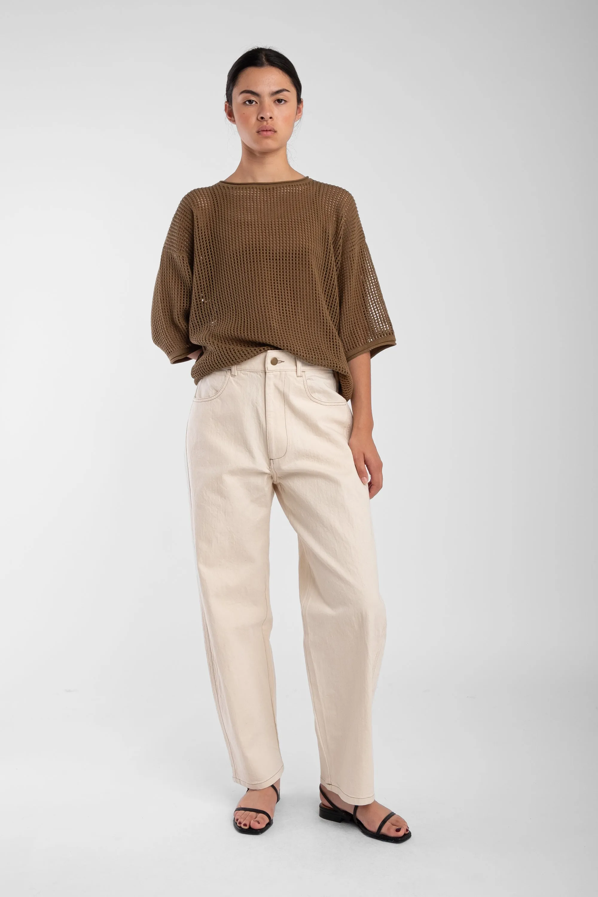 Umber Lattice Tee sold by Micaela Greg product image thumbnail 5