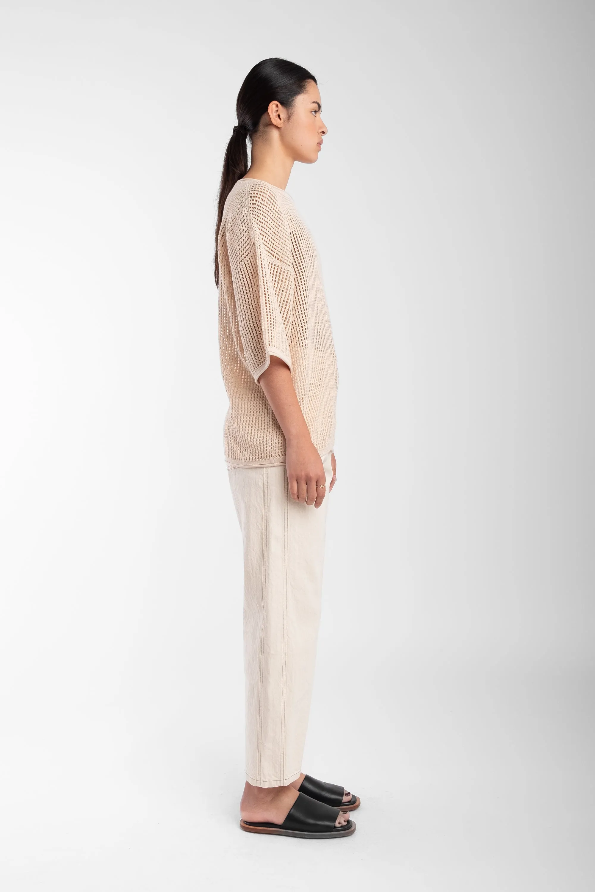 Cream Lattice Tee sold by Micaela Greg product image thumbnail 3