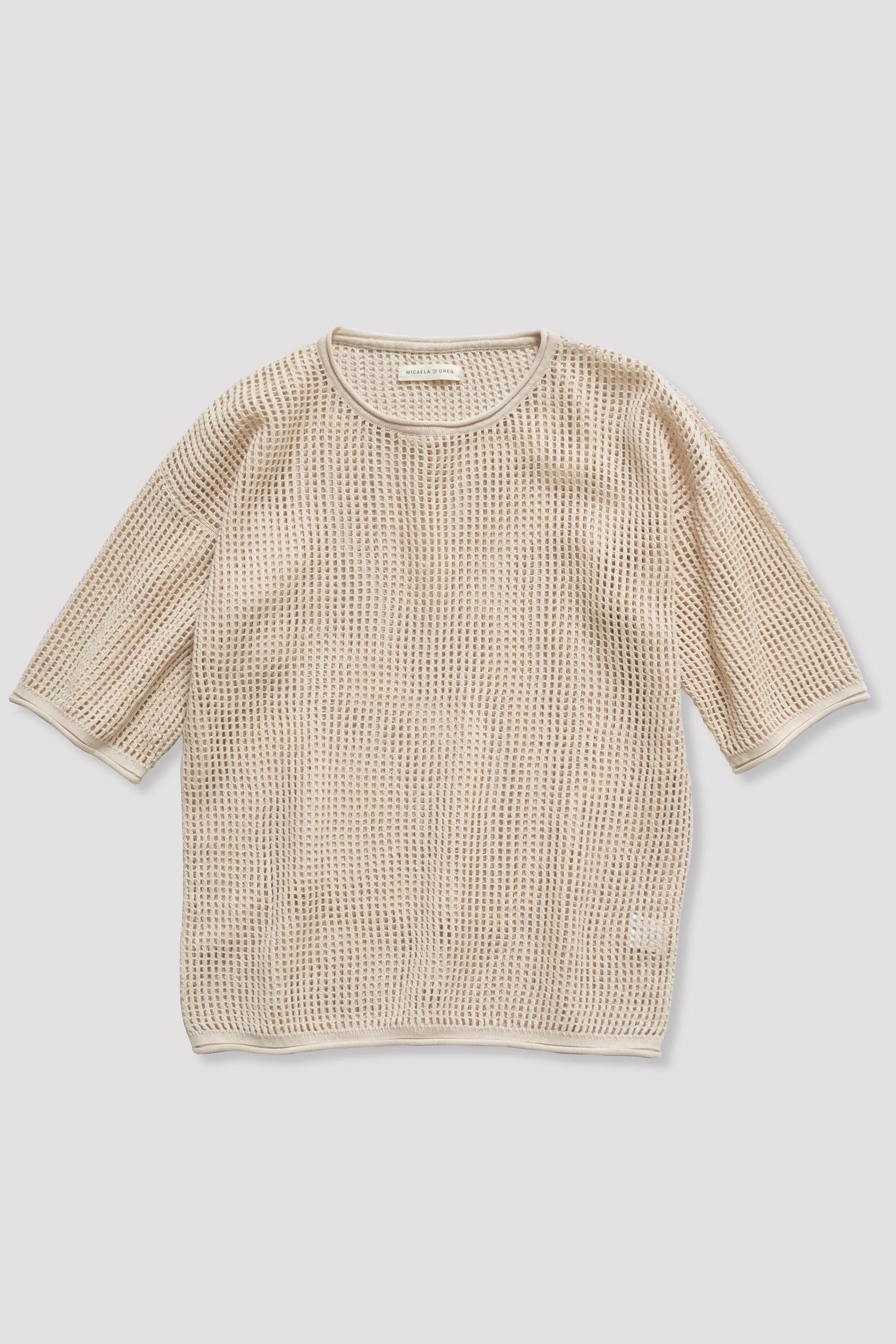 Cream Lattice Tee sold by Micaela Greg product image thumbnail 2