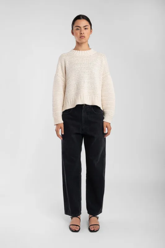 Cream Ribbon Sweater made by Micaela Greg