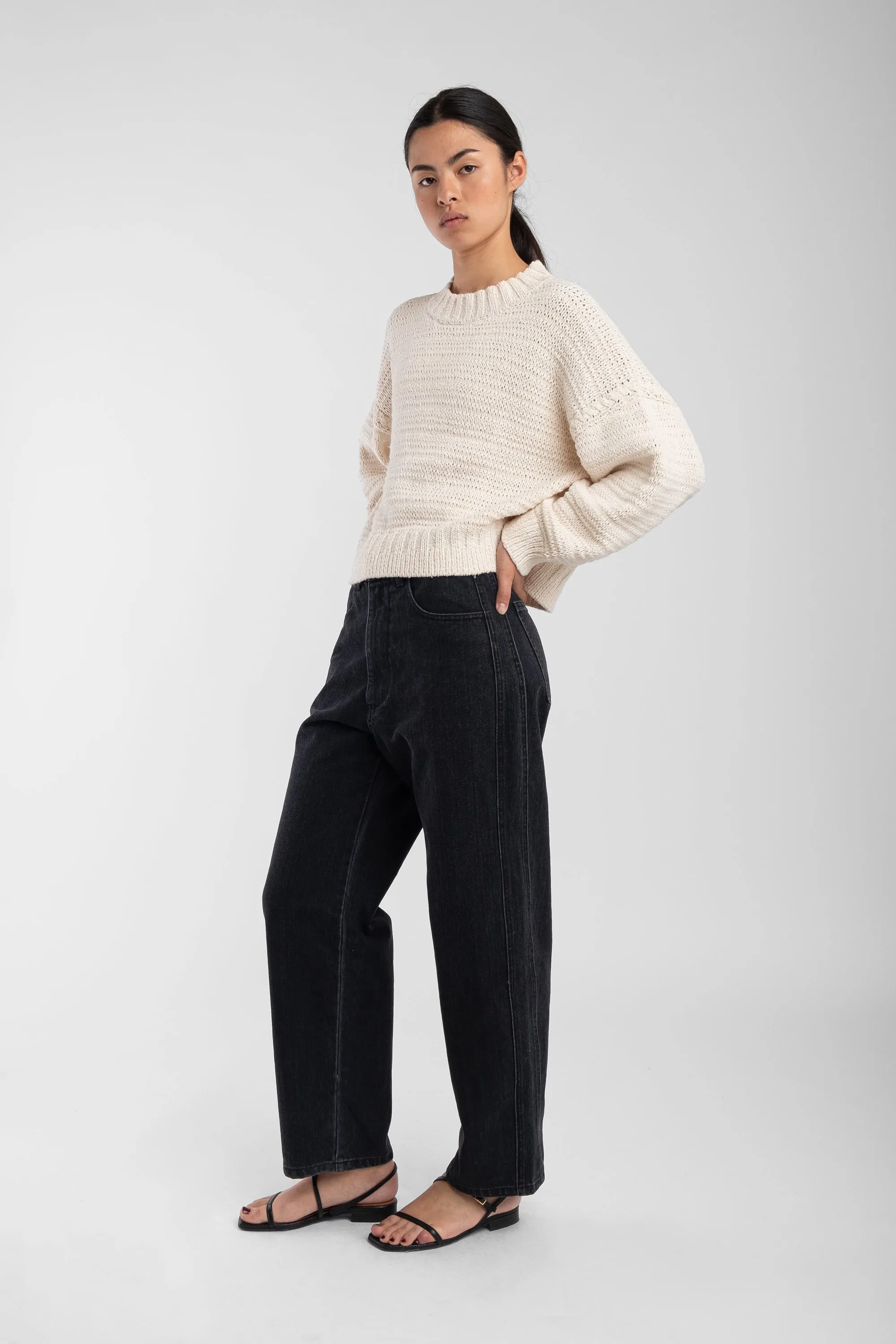 Cream Ribbon Sweater sold by Micaela Greg product image thumbnail 4