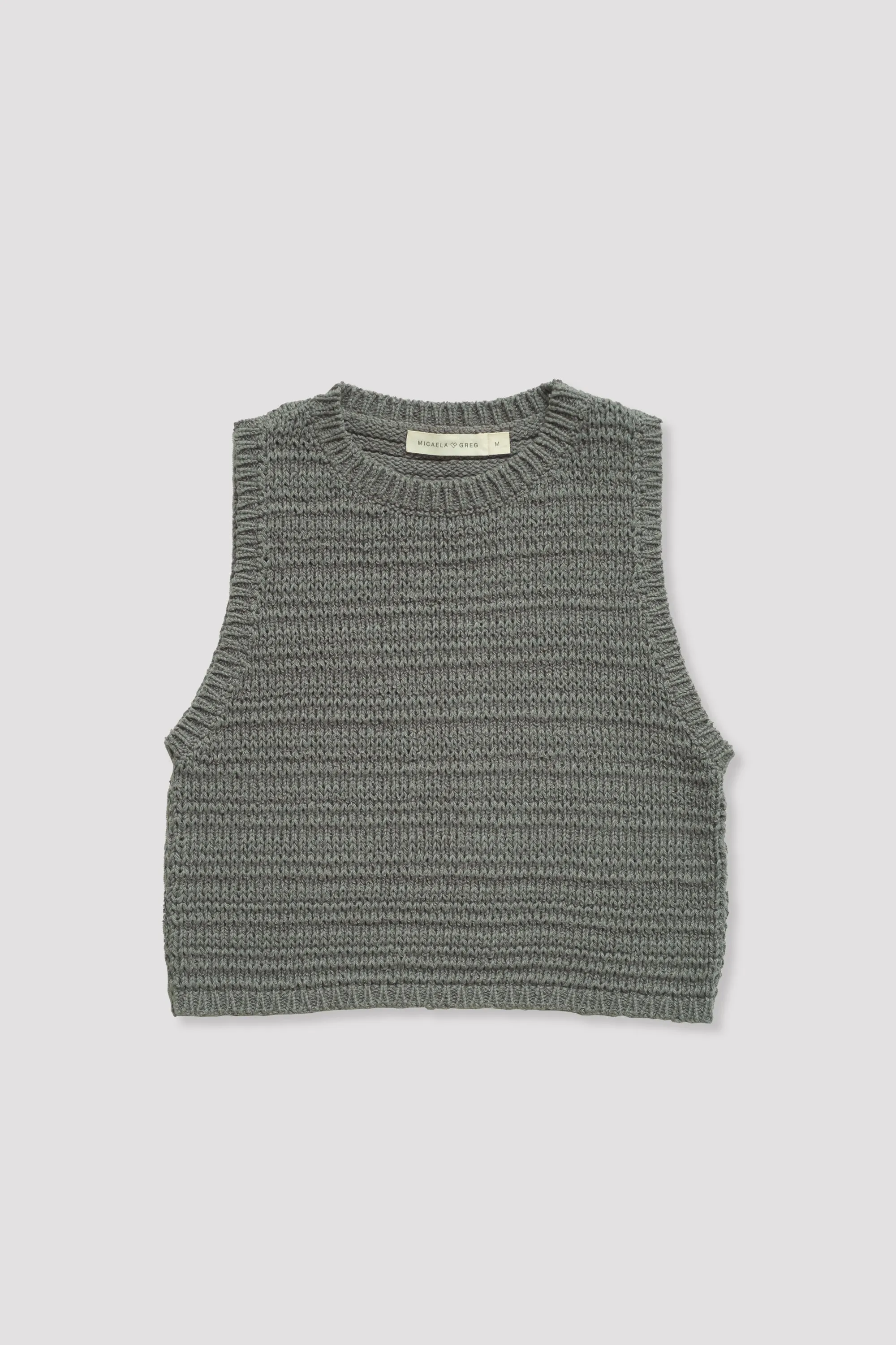 Fog Green Ribbon Tank sold by Micaela Greg product image thumbnail 2