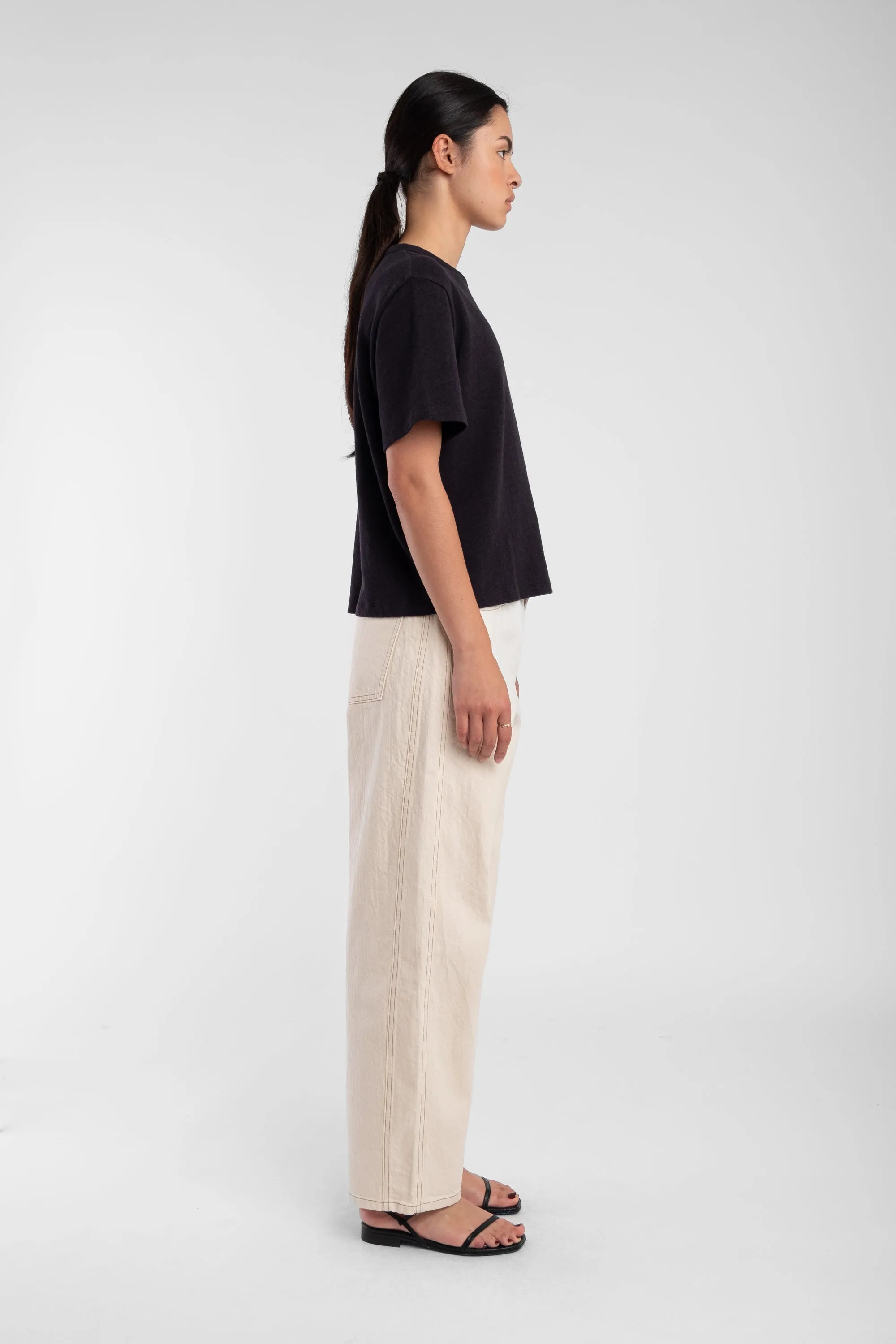 Faded Black Terry Tee sold by Micaela Greg product image thumbnail 3