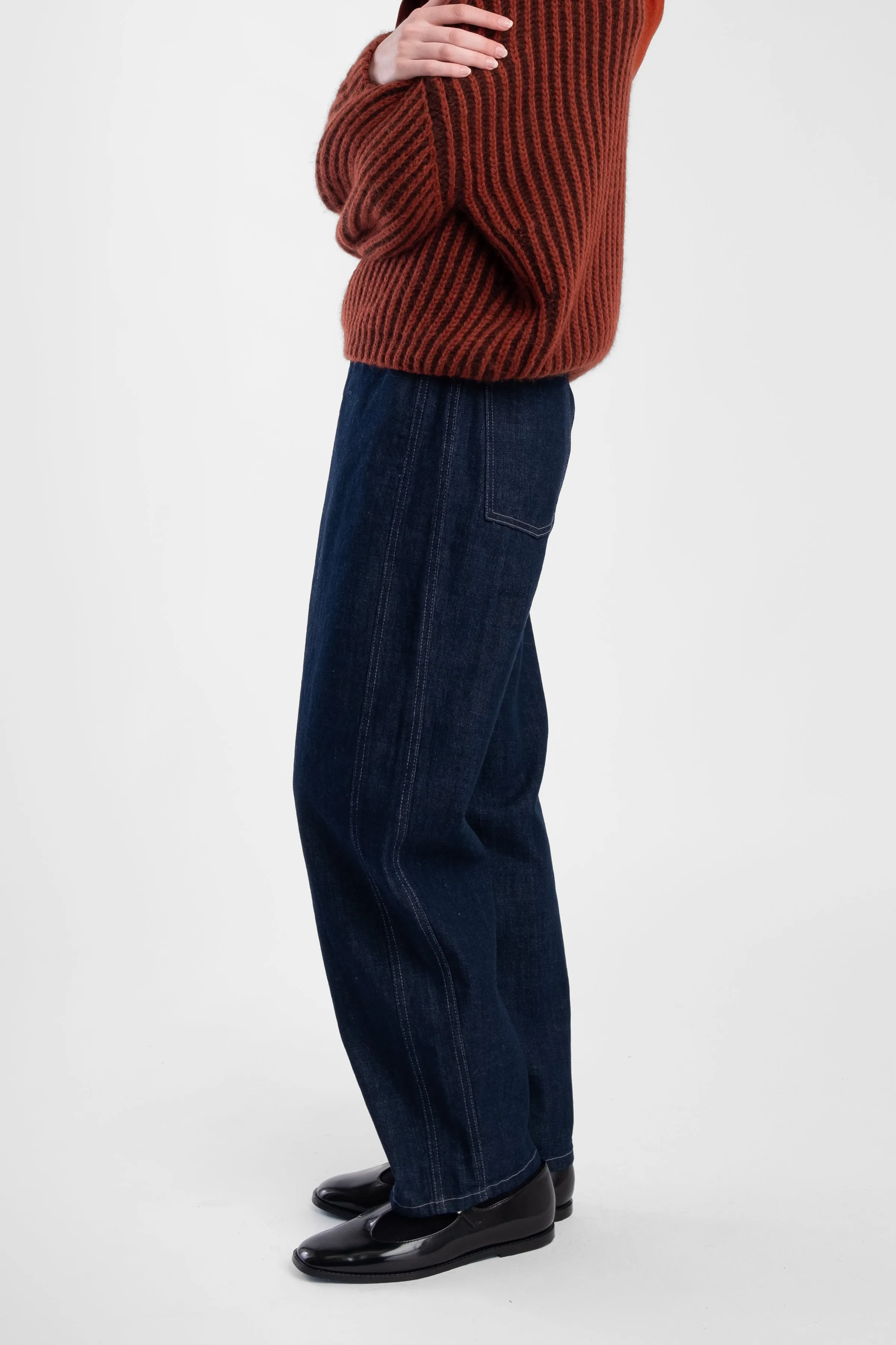 Dark Indigo Panel Jean sold by Micaela Greg product image thumbnail 3