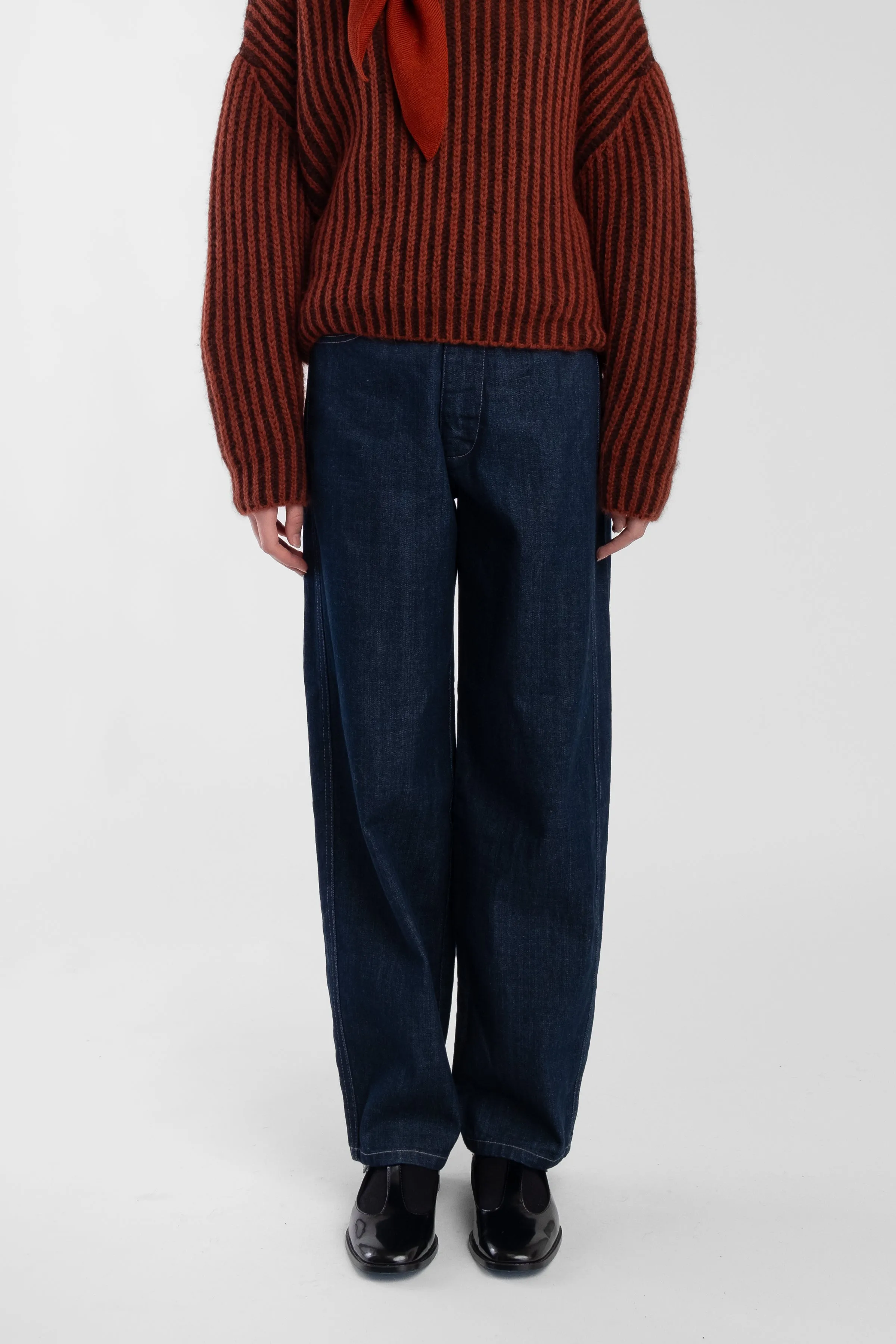 Dark Indigo Panel Jean sold by Micaela Greg