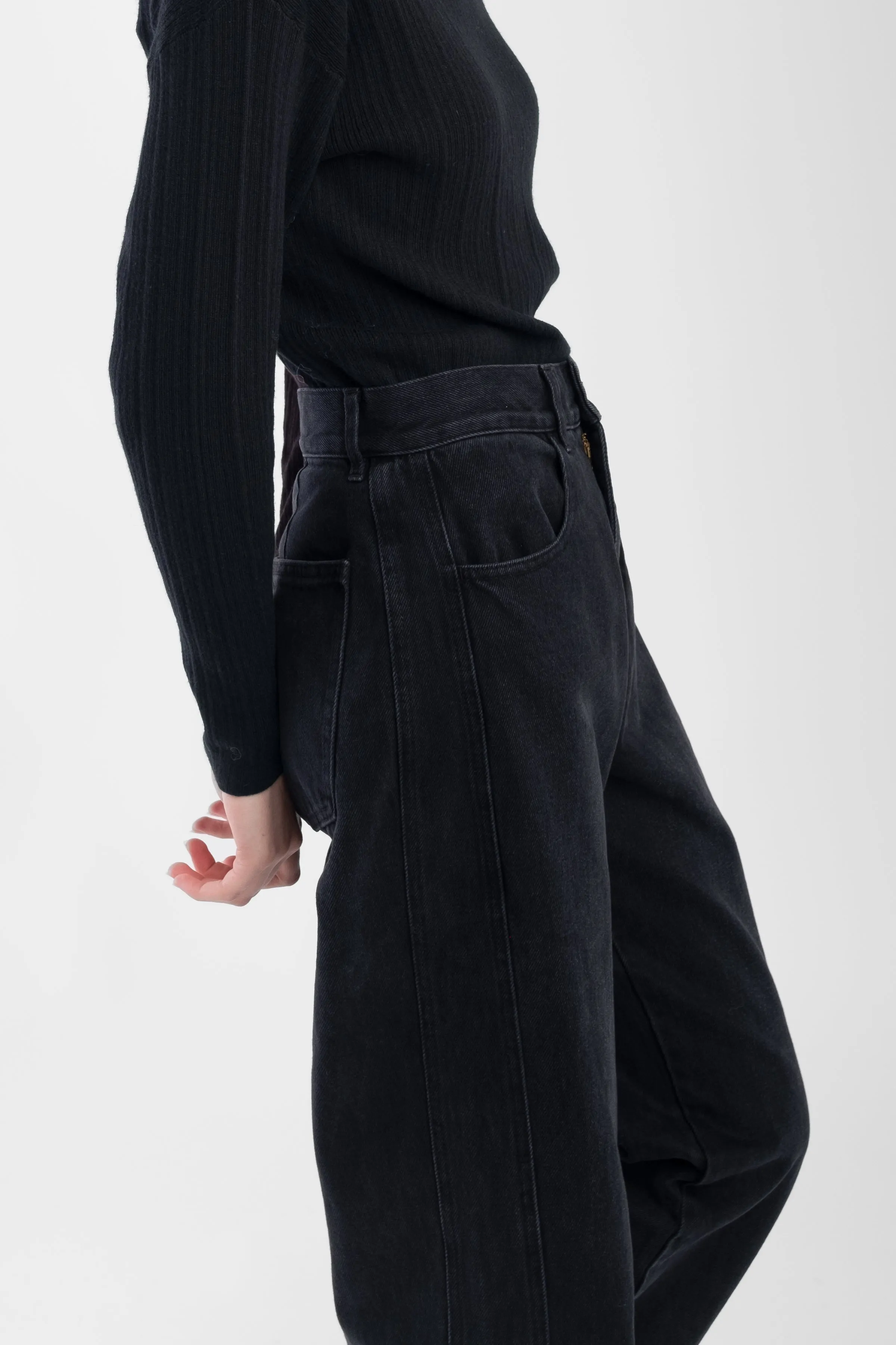 Faded Black Panel Jean sold by Micaela Greg product image thumbnail 5