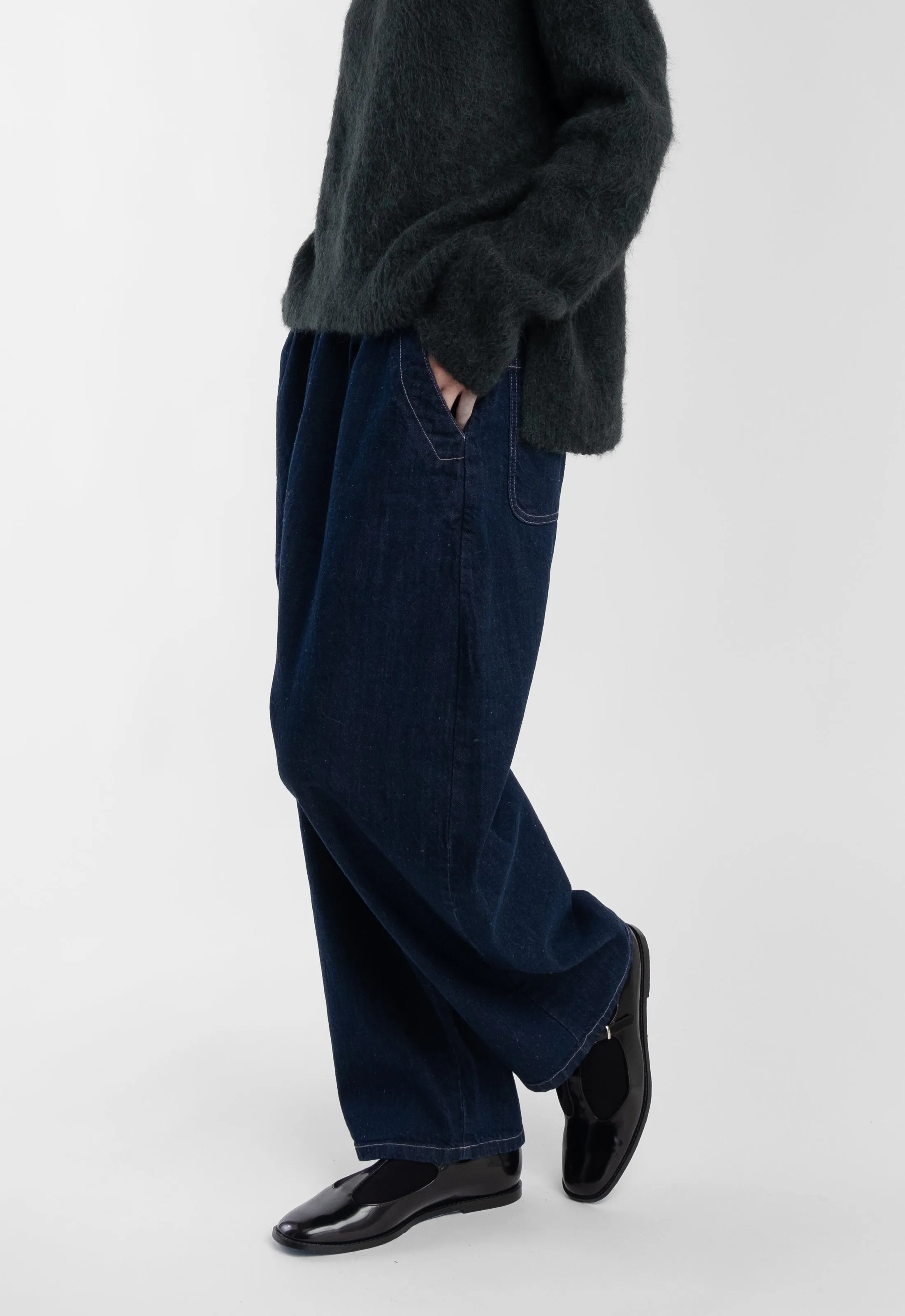 Dark Indigo Barrel Pant sold by Micaela Greg product image thumbnail 4