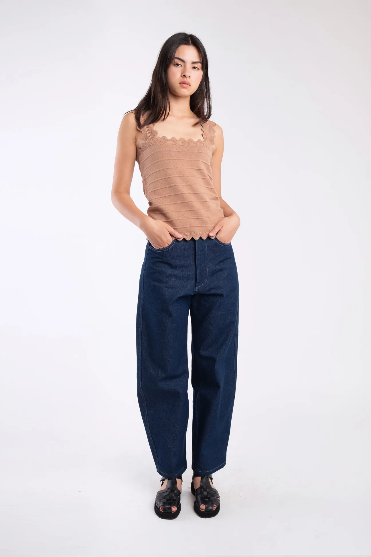 Clay Scallop Tank sold by Micaela Greg product image thumbnail 4