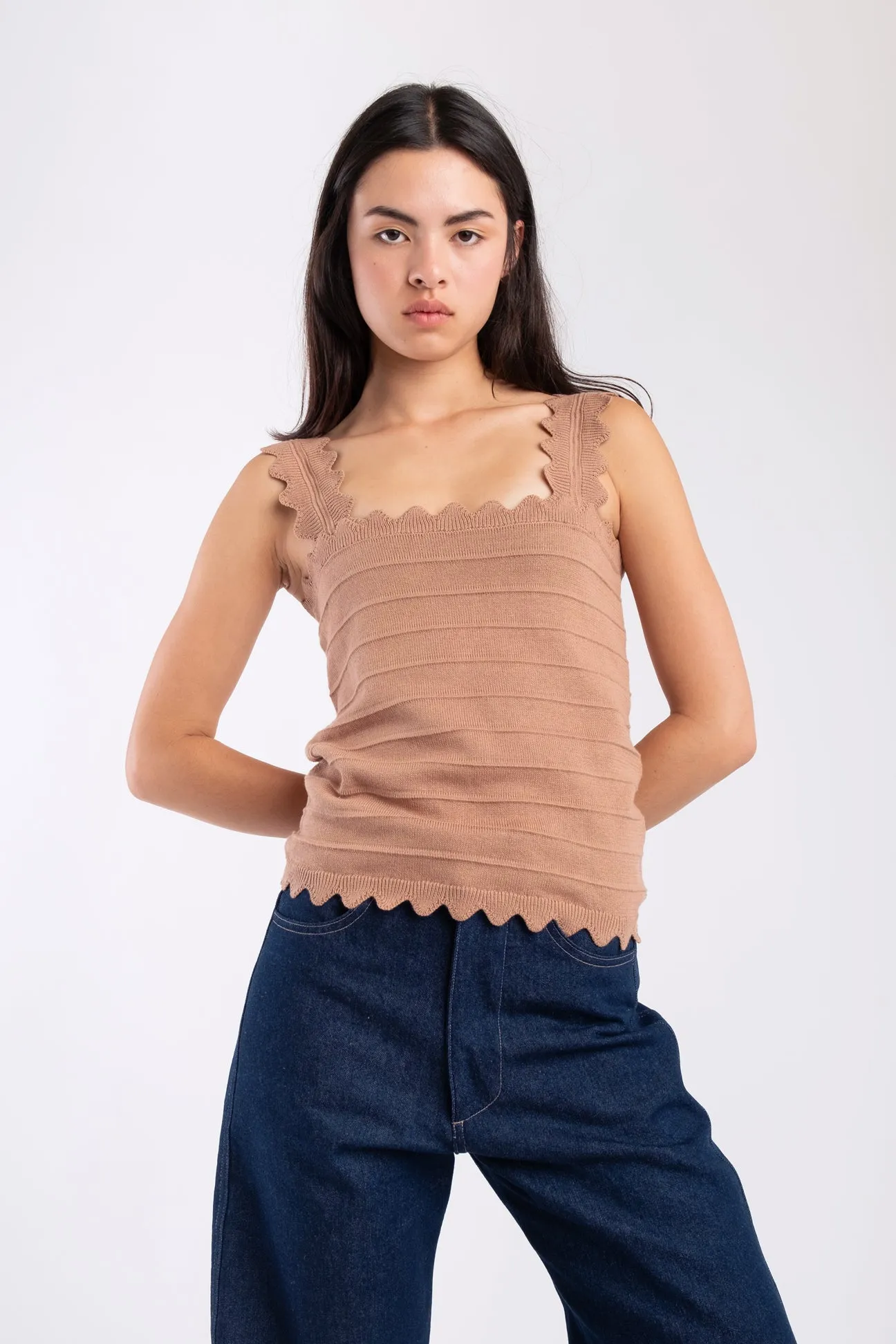 Clay Scallop Tank sold by Micaela Greg product image thumbnail 5