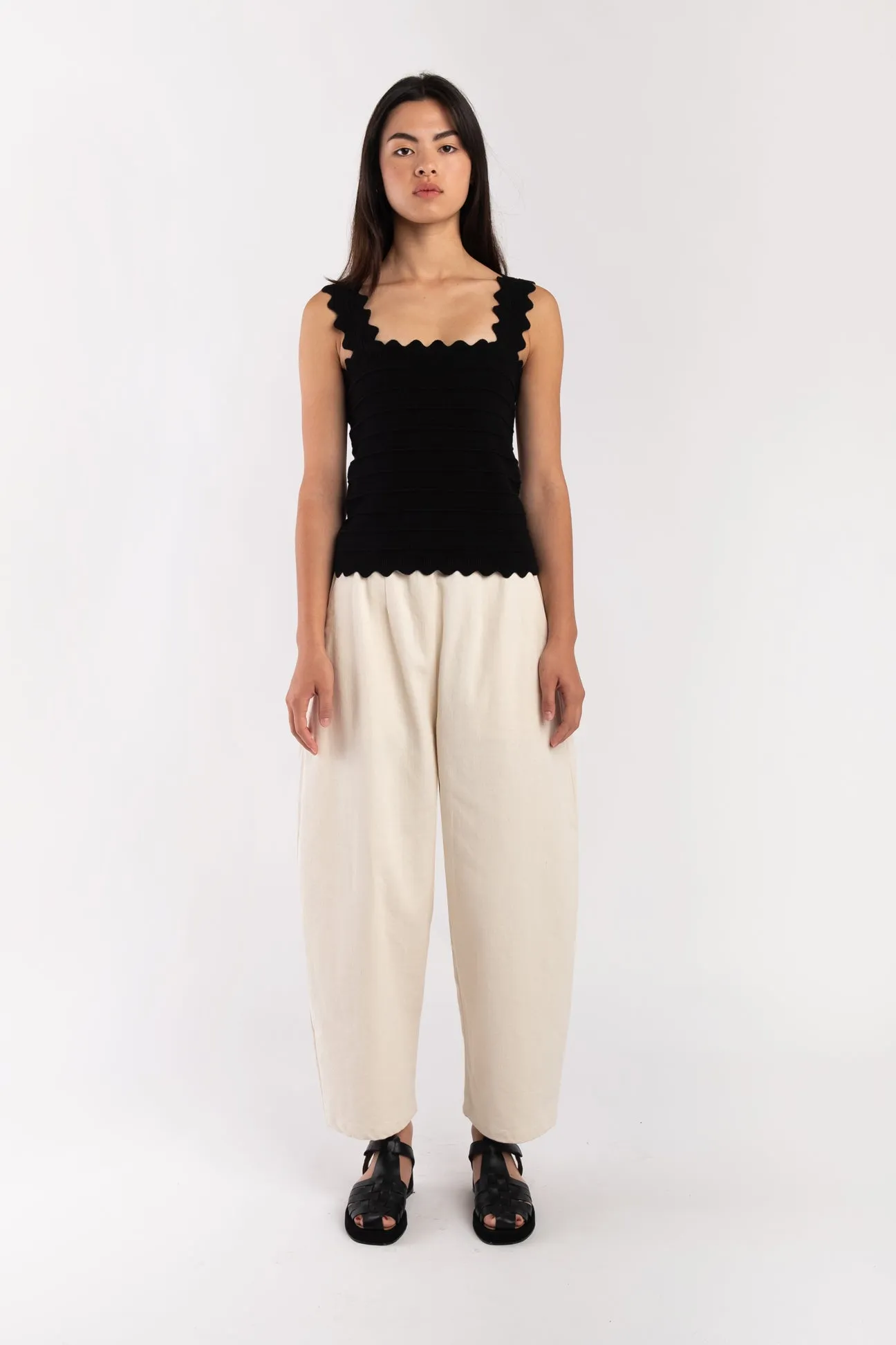 Black Scallop Tank sold by Micaela Greg