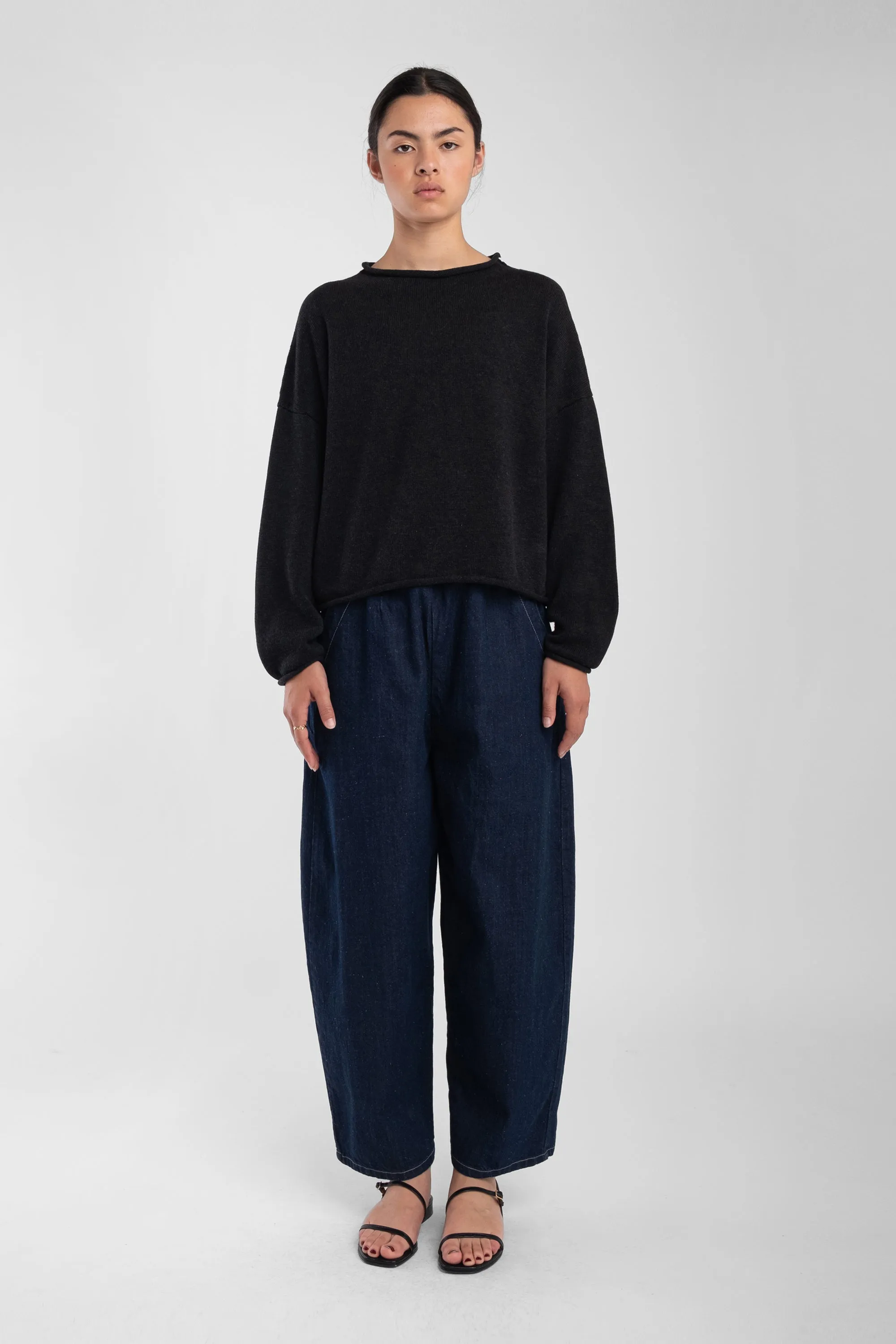 Faded Black Rolled Sweater sold by Micaela Greg