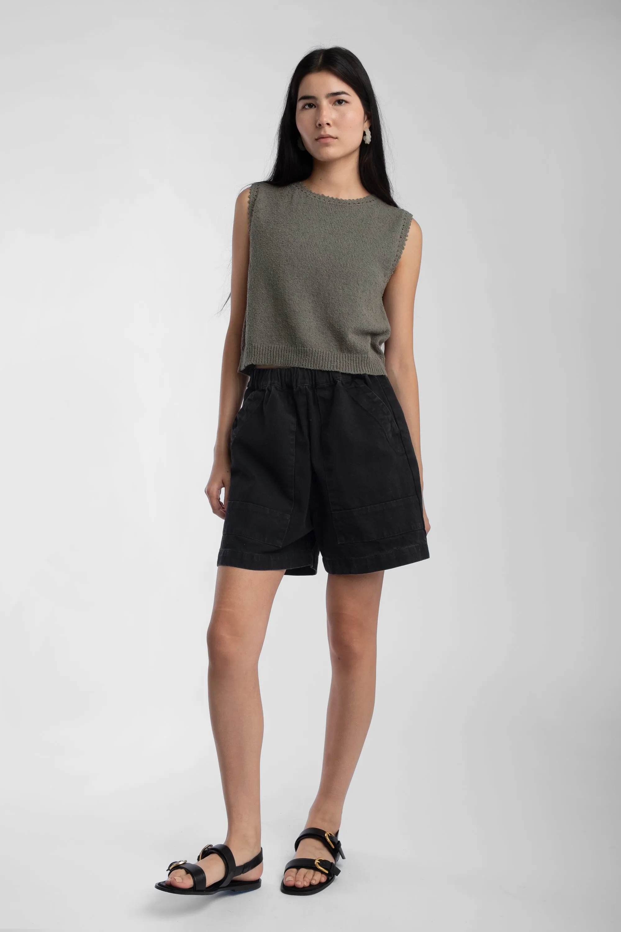 Fog Green Boucle Tank sold by Micaela Greg product image thumbnail 4