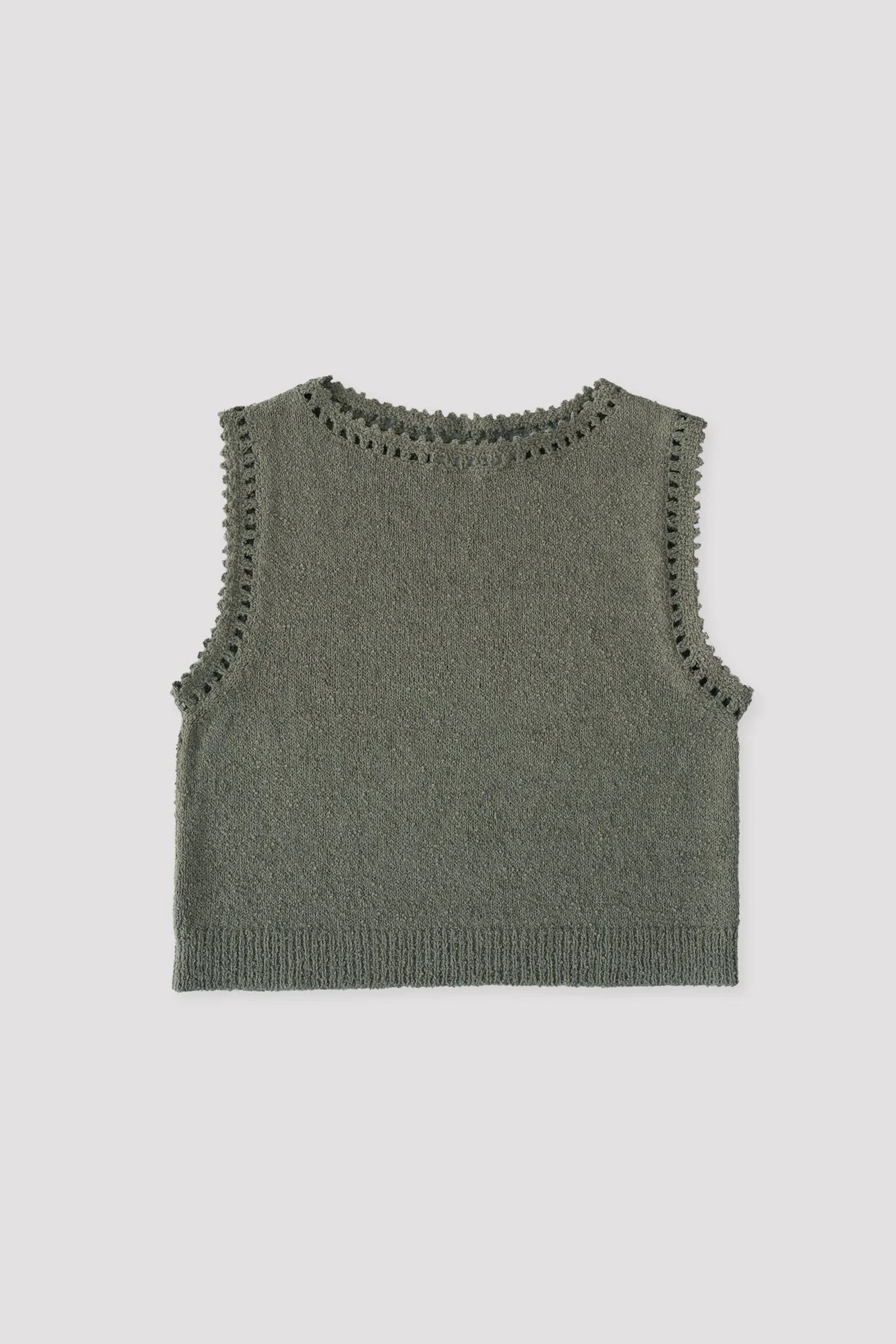 Fog Green Boucle Tank sold by Micaela Greg product image thumbnail 2