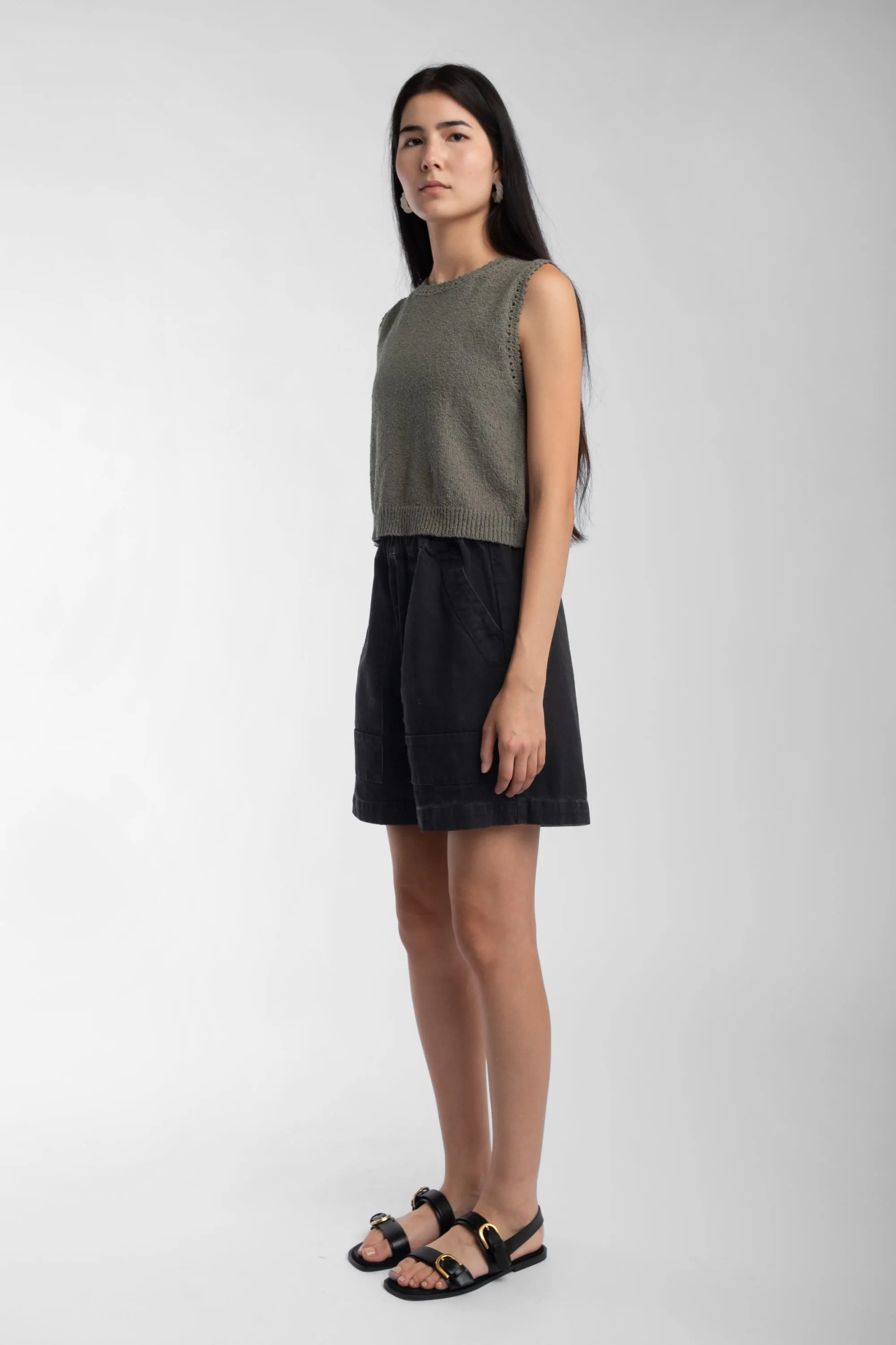 Fog Green Boucle Tank sold by Micaela Greg product image thumbnail 3