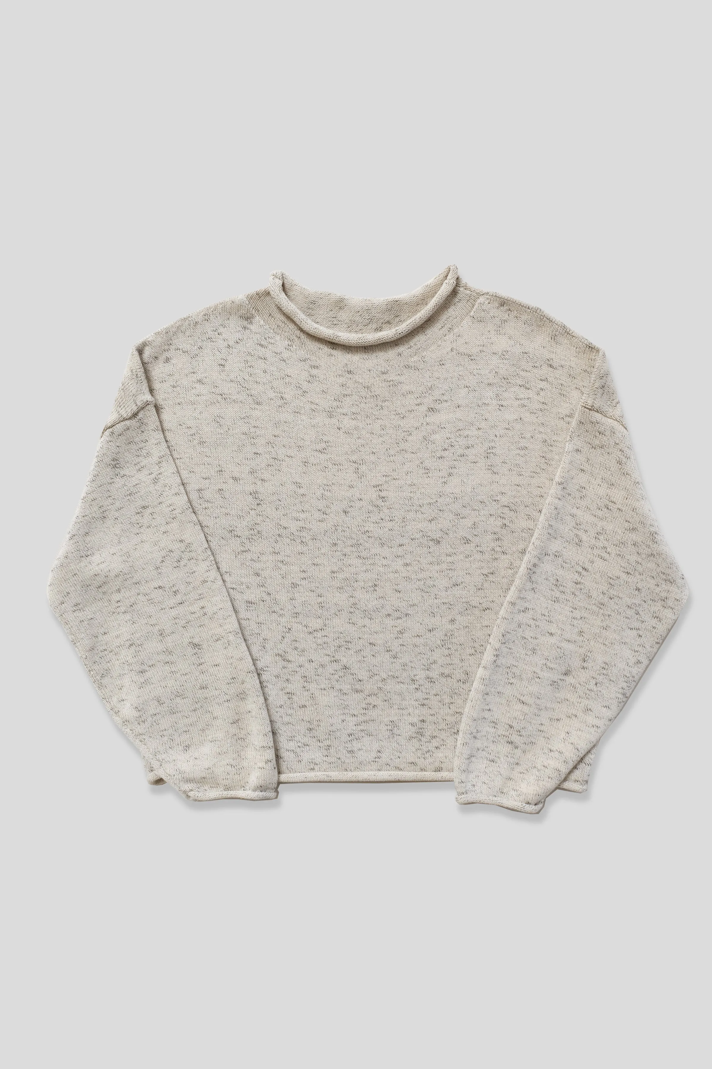 Speckle Cream Rolled Sweater sold by Micaela Greg product image thumbnail 2