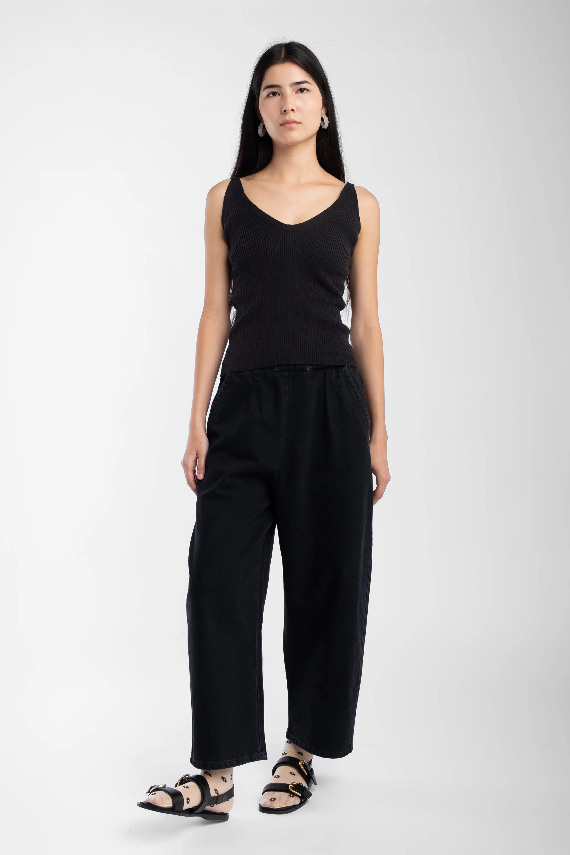 Faded Black Scoop Tank sold by Micaela Greg product image thumbnail 4