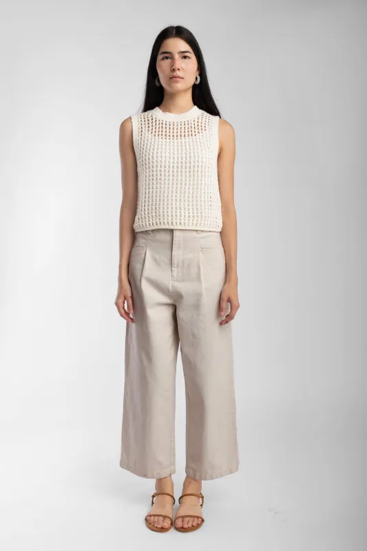 Cream Juna Tank made by Micaela Greg