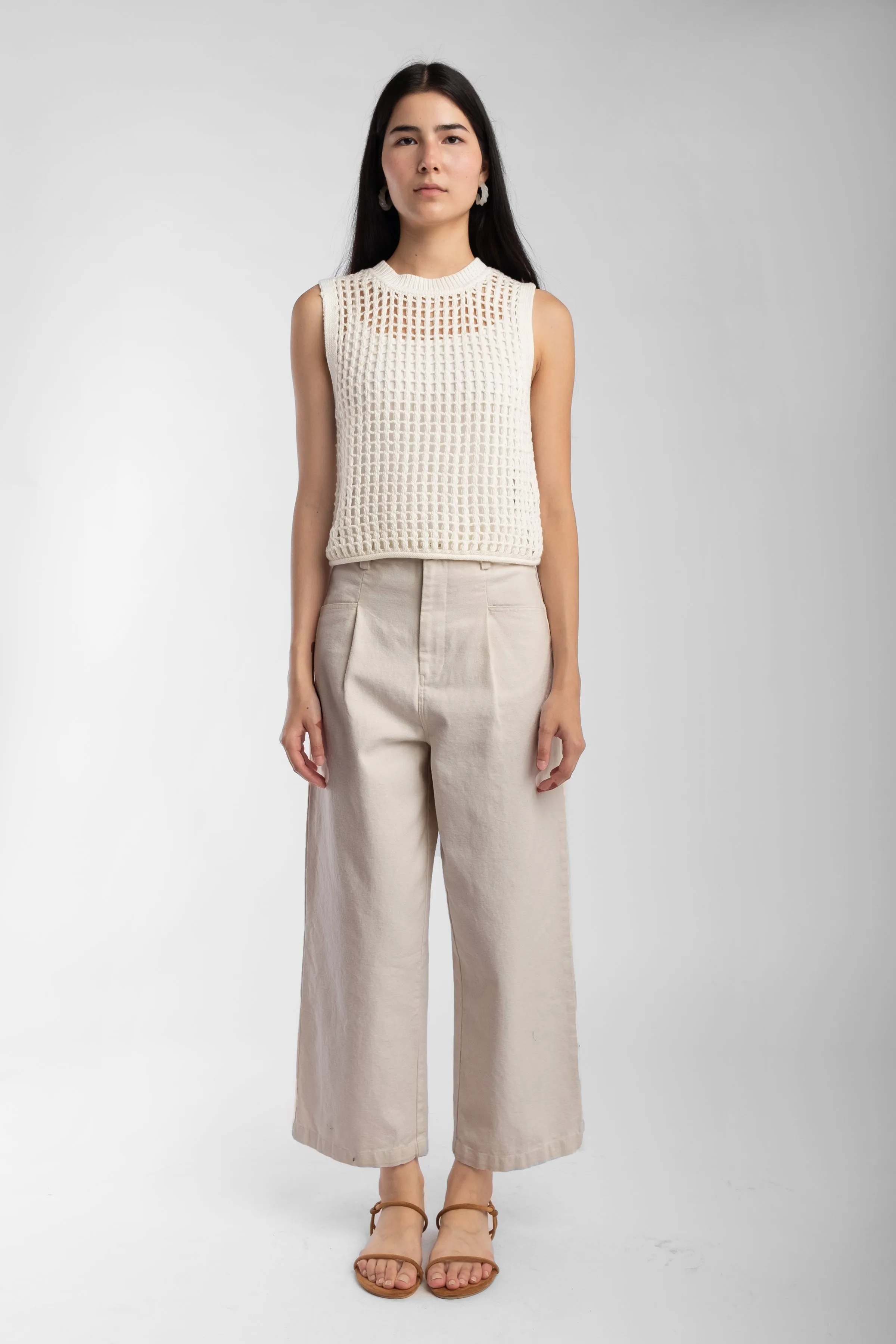 Cream Juna Tank sold by Micaela Greg