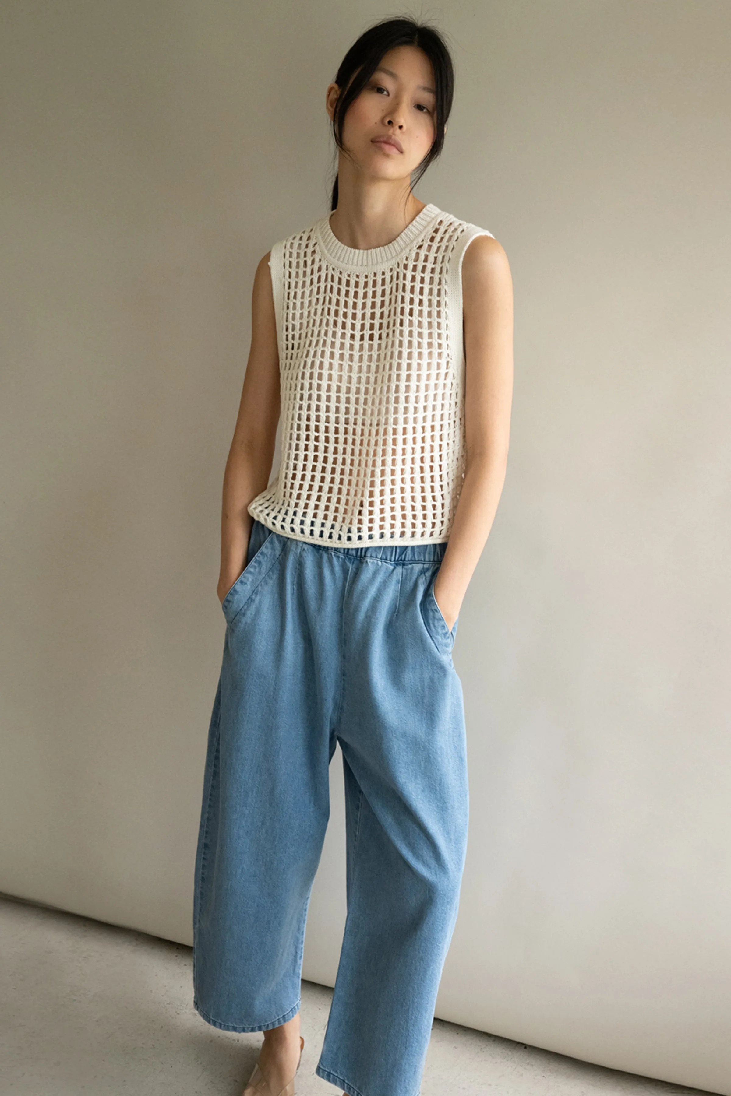 Cream Juna Tank sold by Micaela Greg product image thumbnail 3