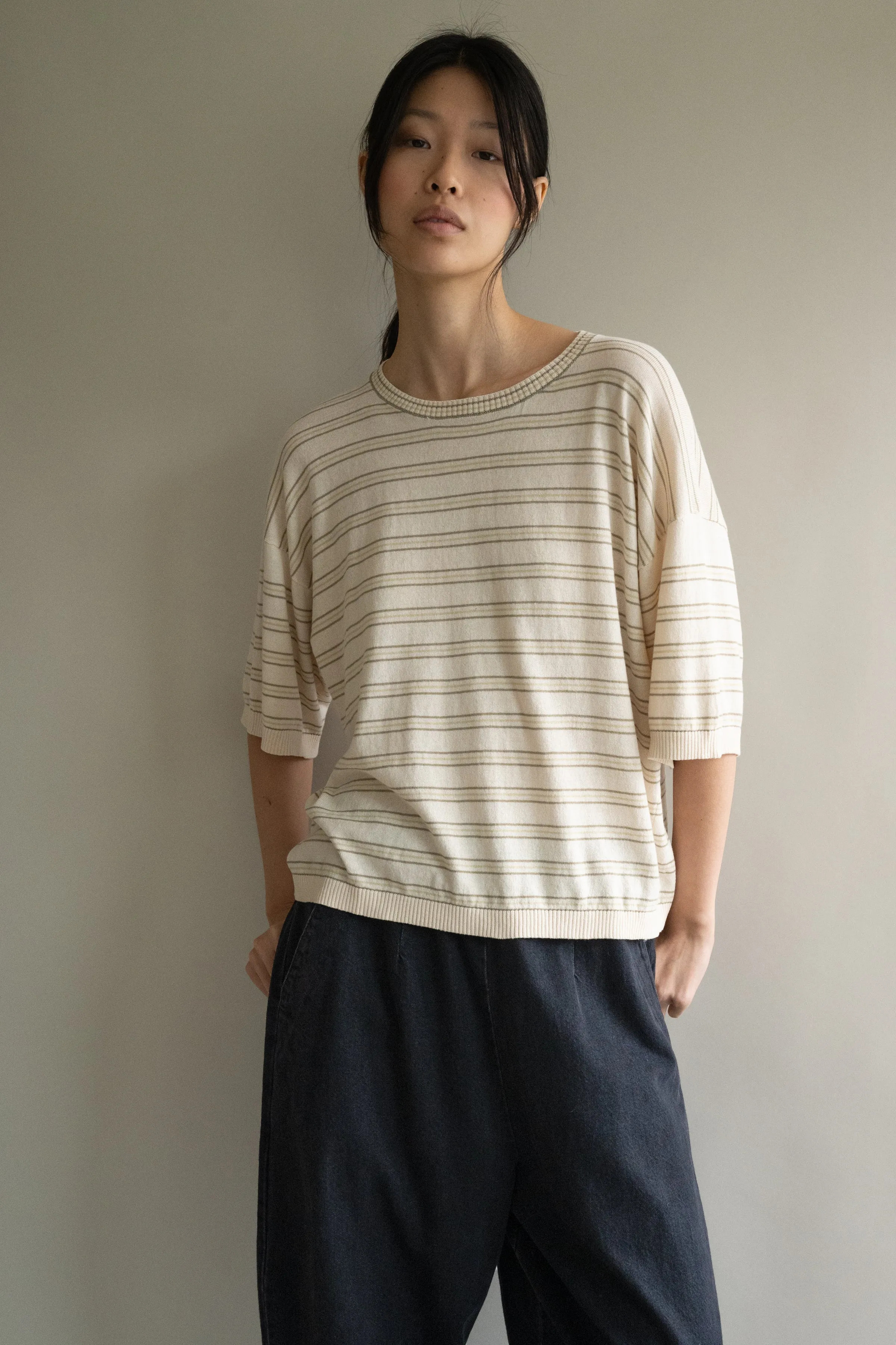 Stripe Extrafine Knit Tee sold by Micaela Greg product image thumbnail 4