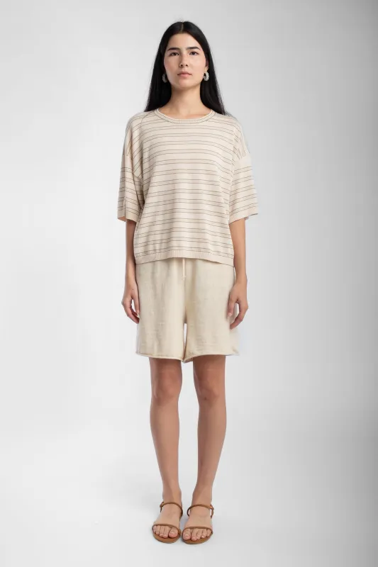 Stripe Extrafine Knit Tee made by Micaela Greg