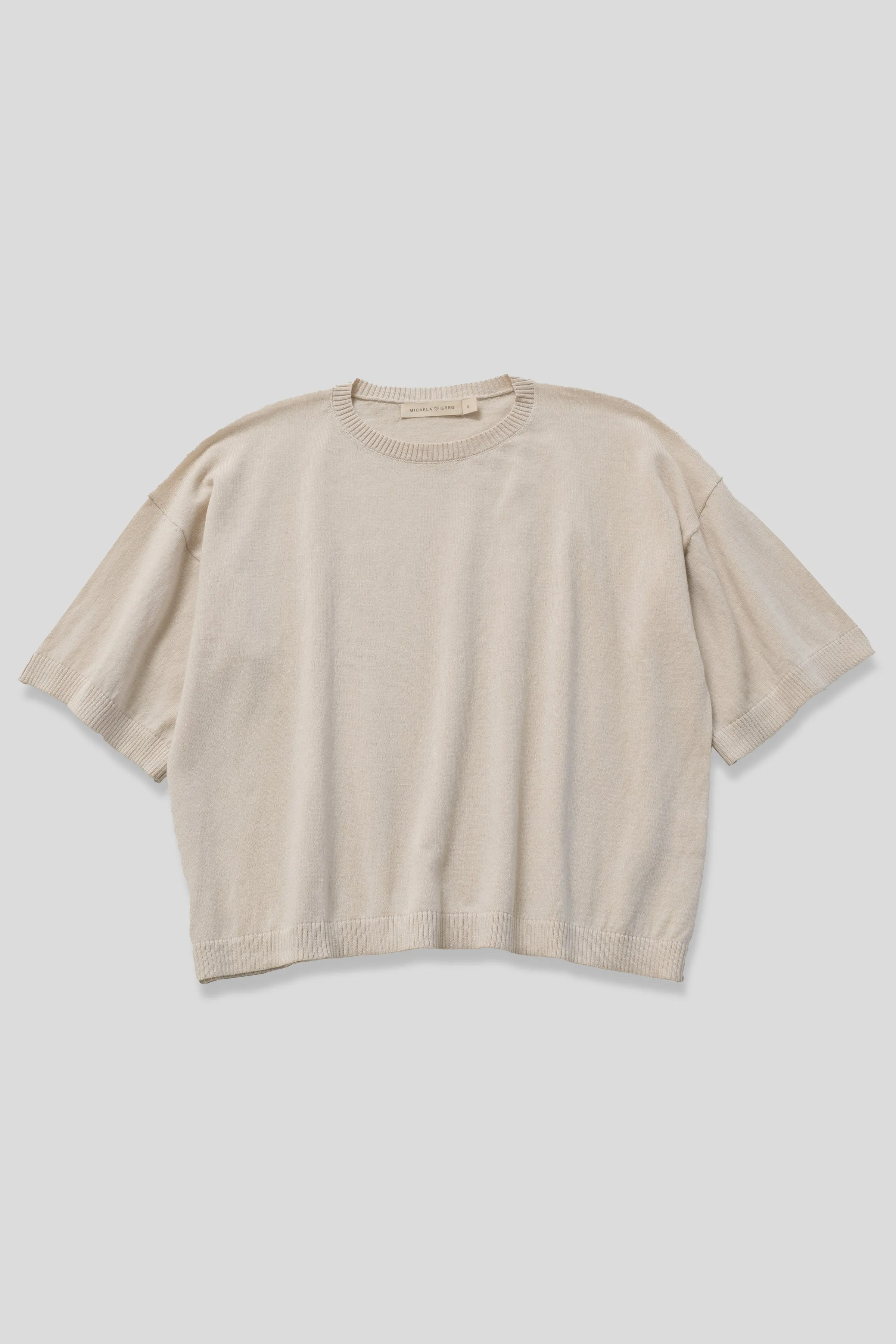 Cream Extrafine Knit Tee sold by Micaela Greg product image thumbnail 2