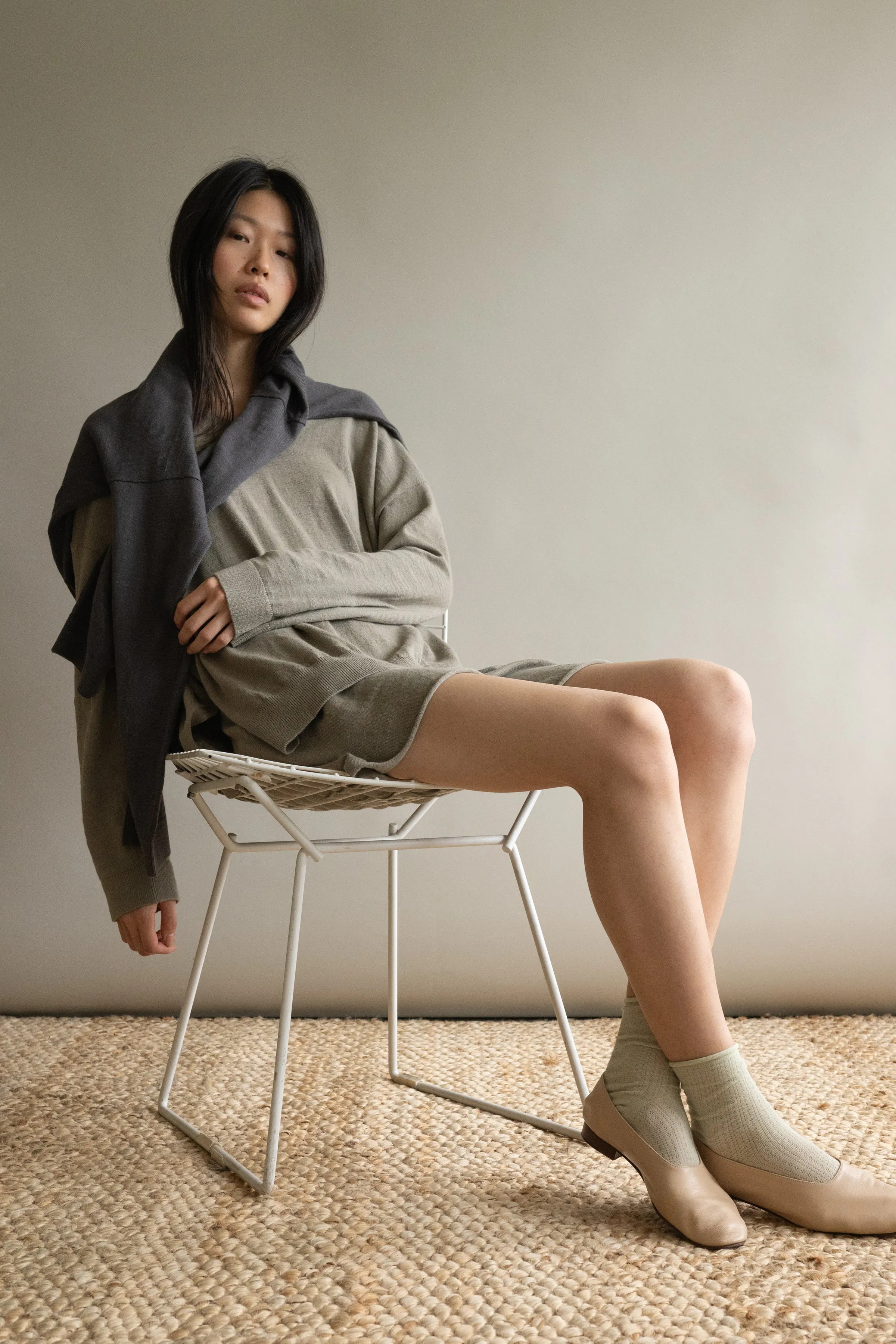 Charcoal Light V Sweater sold by Micaela Greg product image thumbnail 3