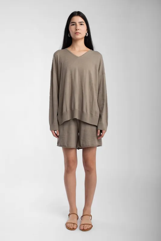 Fog Green Light V Sweater made by Micaela Greg