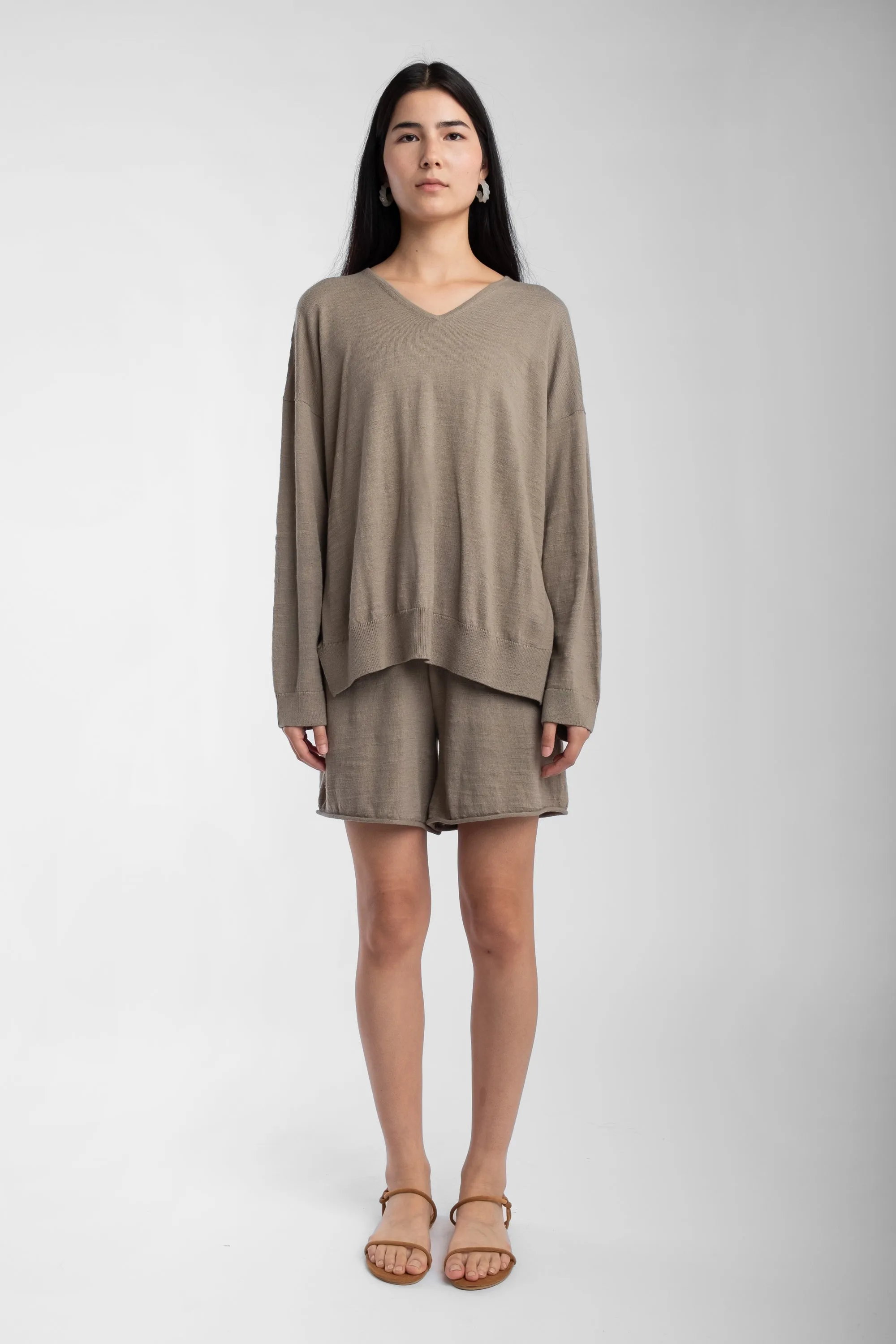 Fog Green Light V Sweater sold by Micaela Greg