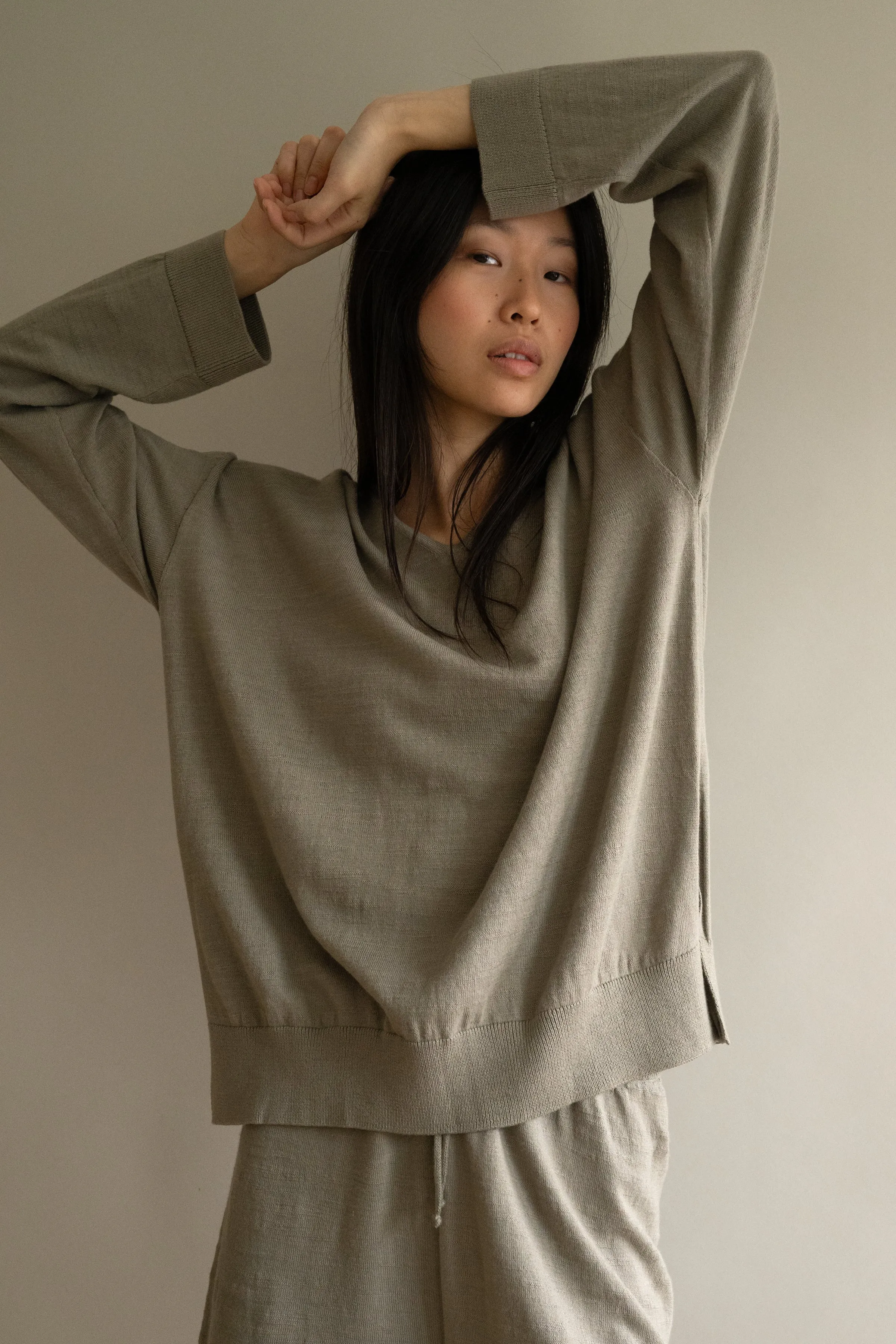 Fog Green Light V Sweater sold by Micaela Greg product image thumbnail 4