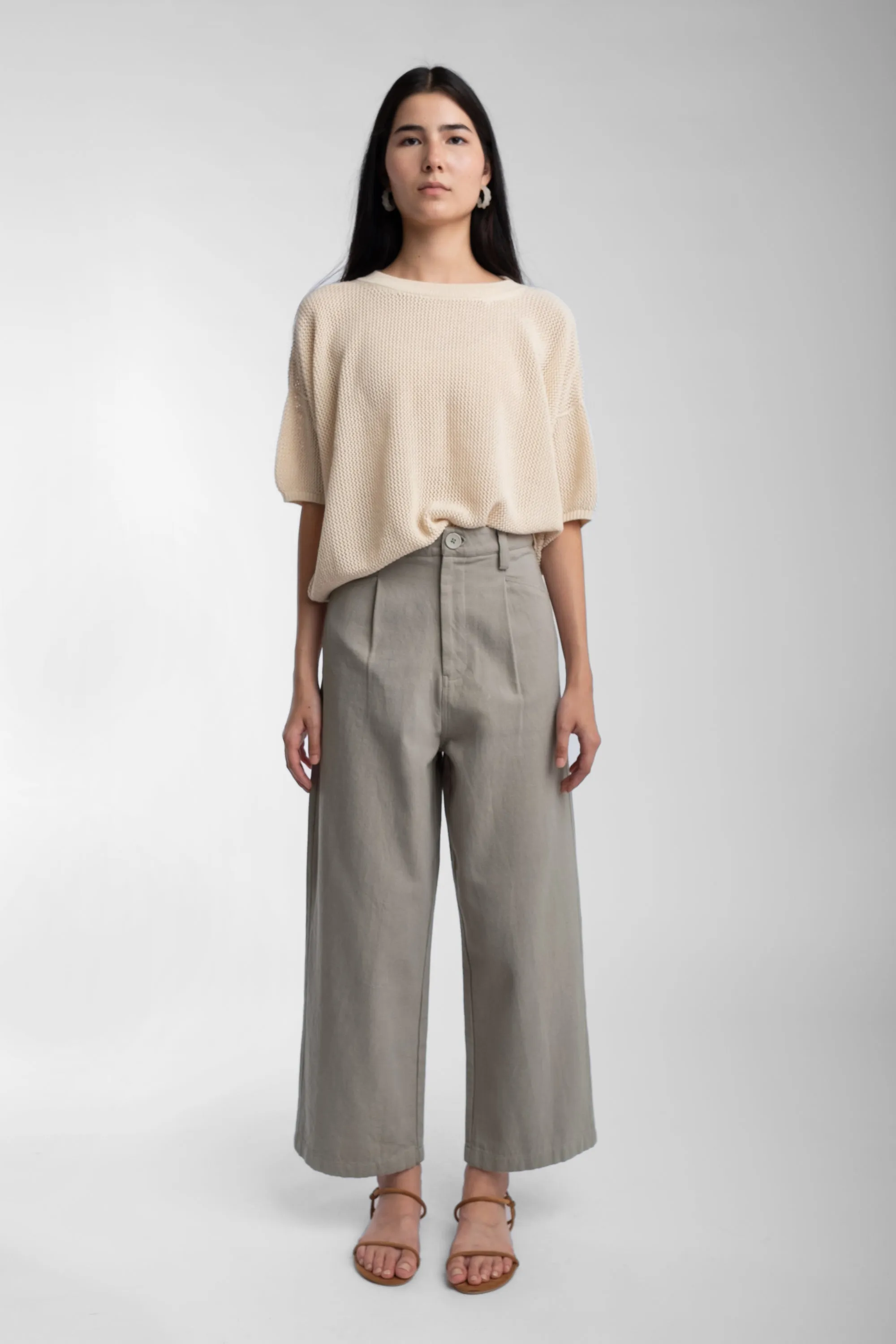 Cream Mesh Tee sold by Micaela Greg