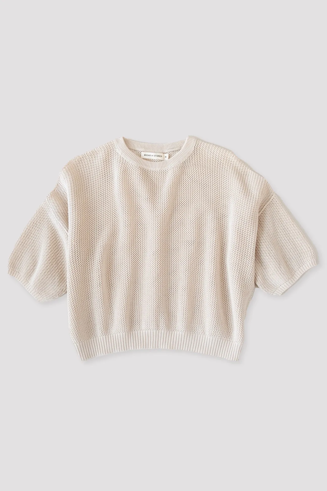 Cream Mesh Tee sold by Micaela Greg product image thumbnail 2