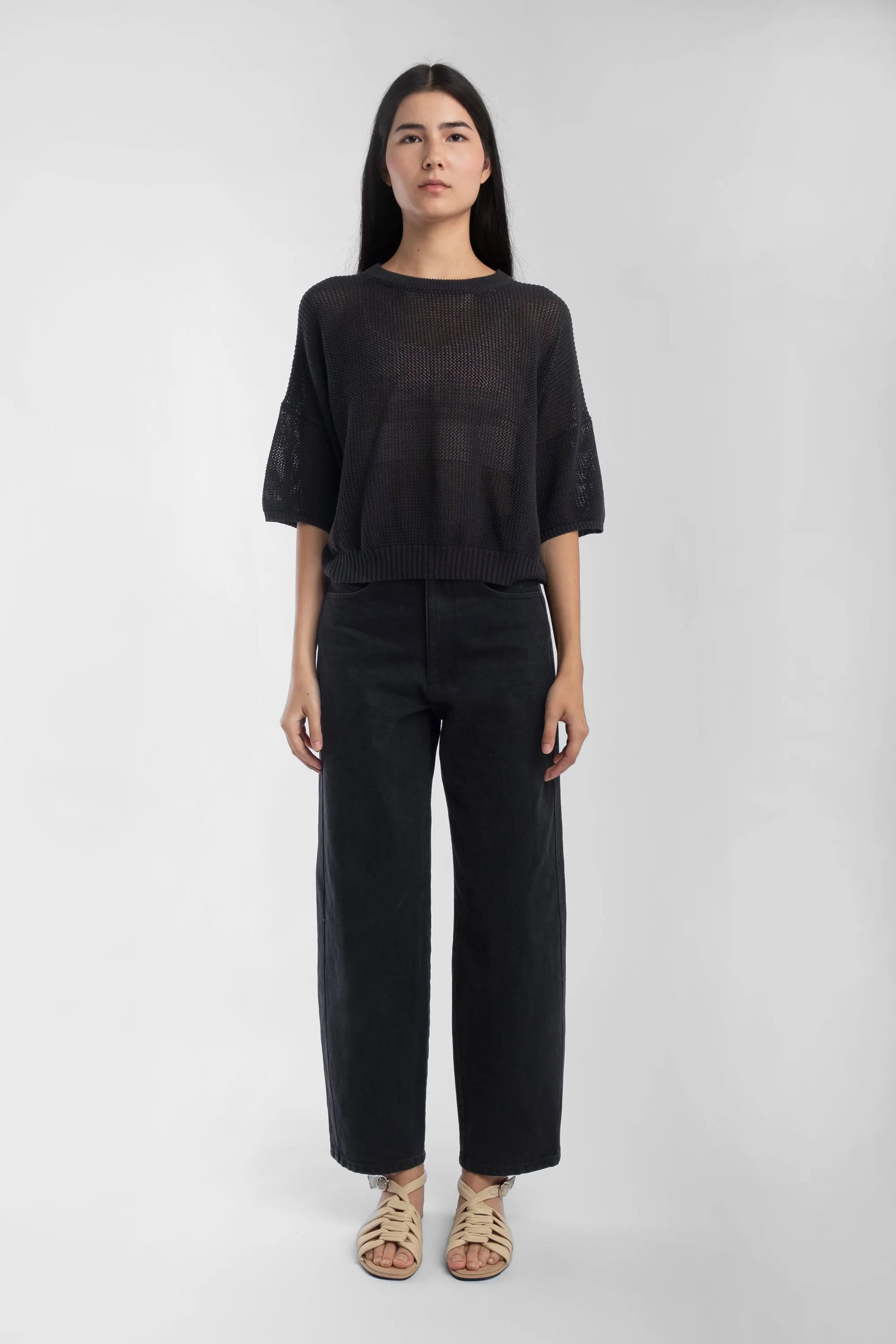 Faded Black Mesh Tee sold by Micaela Greg