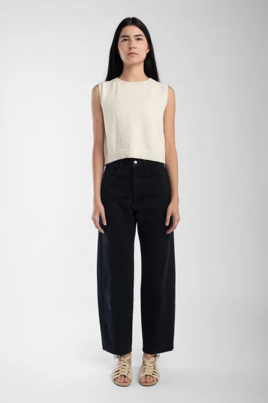 Cream Boucle Tank made by Micaela Greg