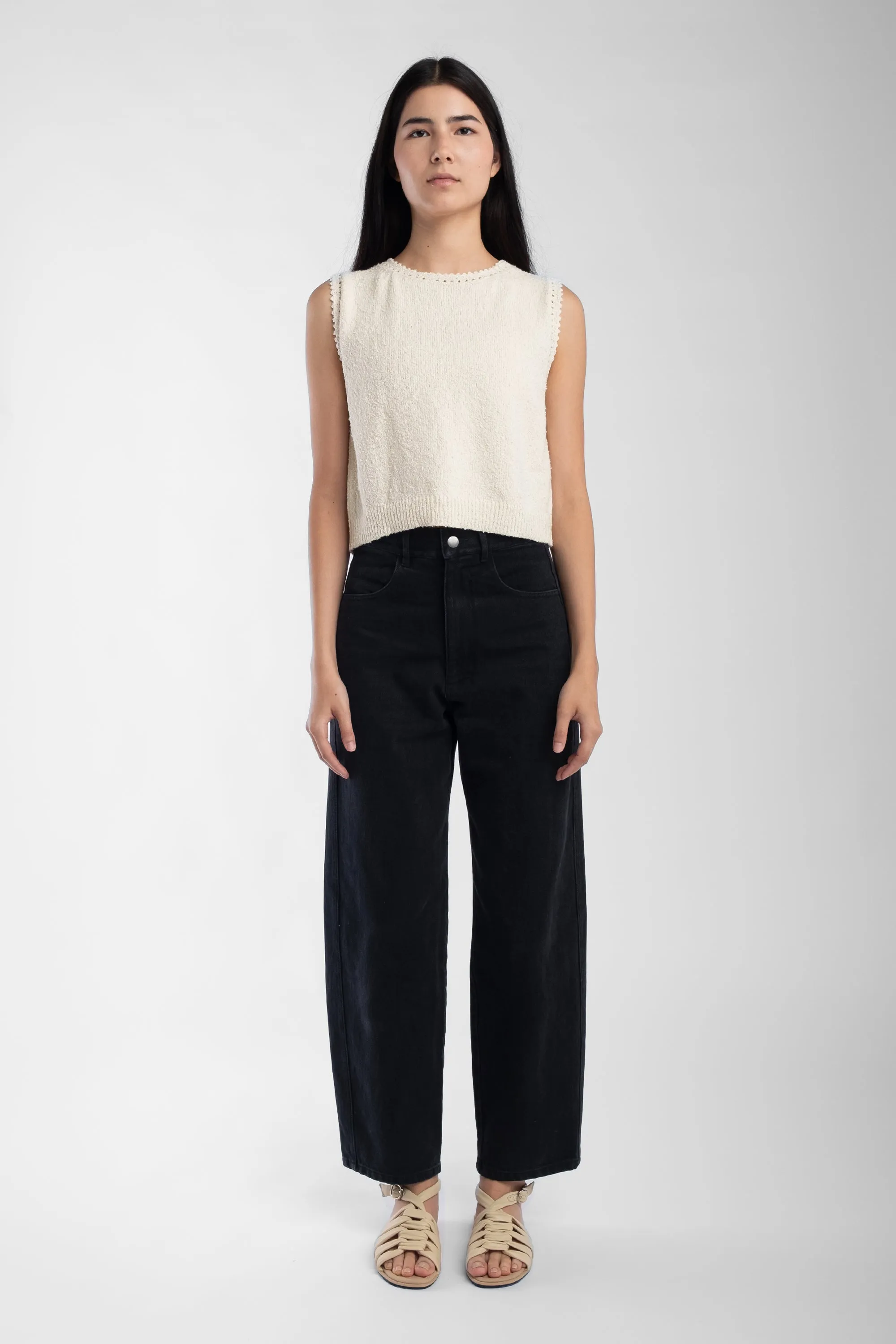 Cream Boucle Tank sold by Micaela Greg