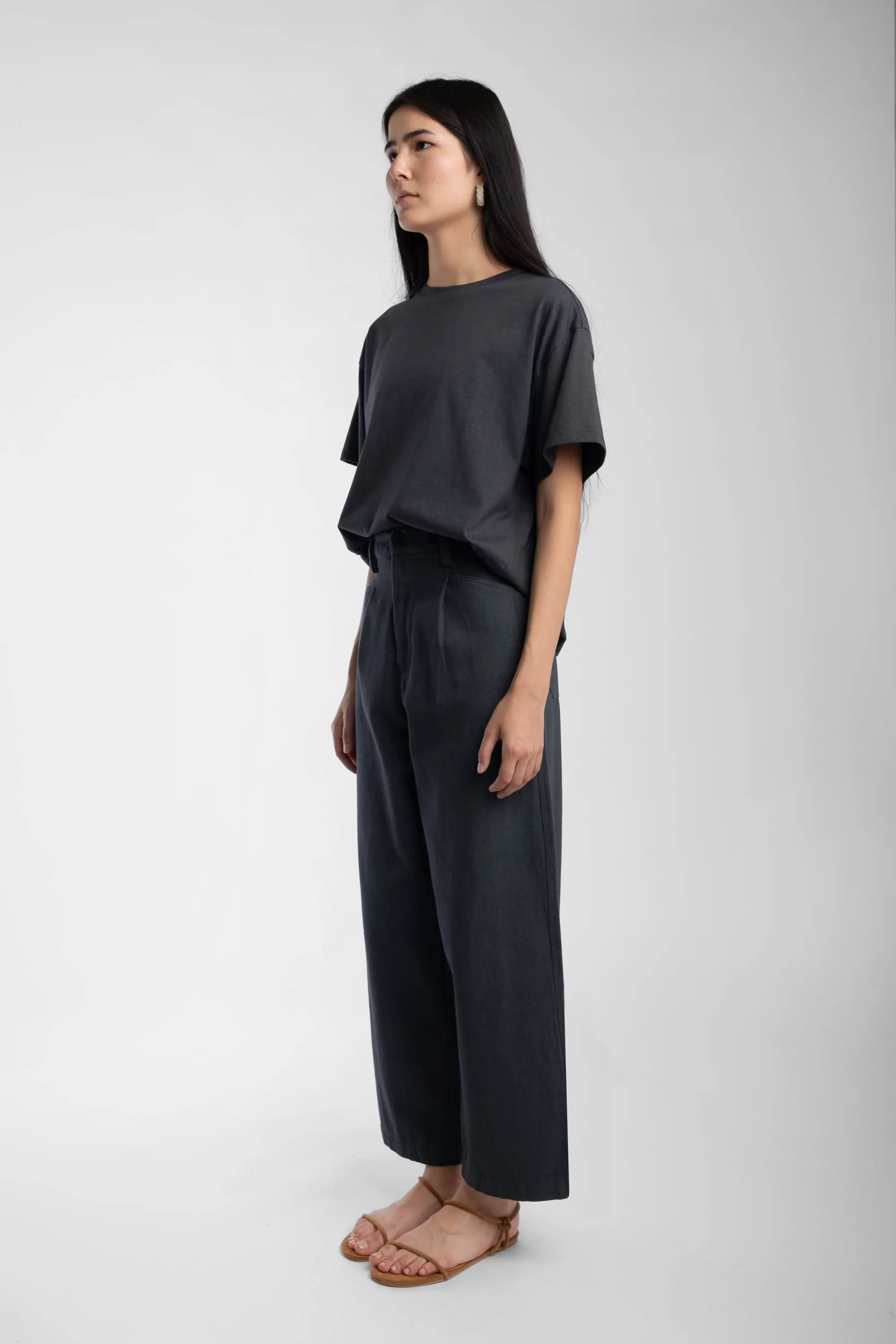 Faded Black Lou Trouser sold by Micaela Greg product image thumbnail 4
