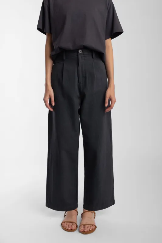 Faded Black Lou Trouser made by Micaela Greg