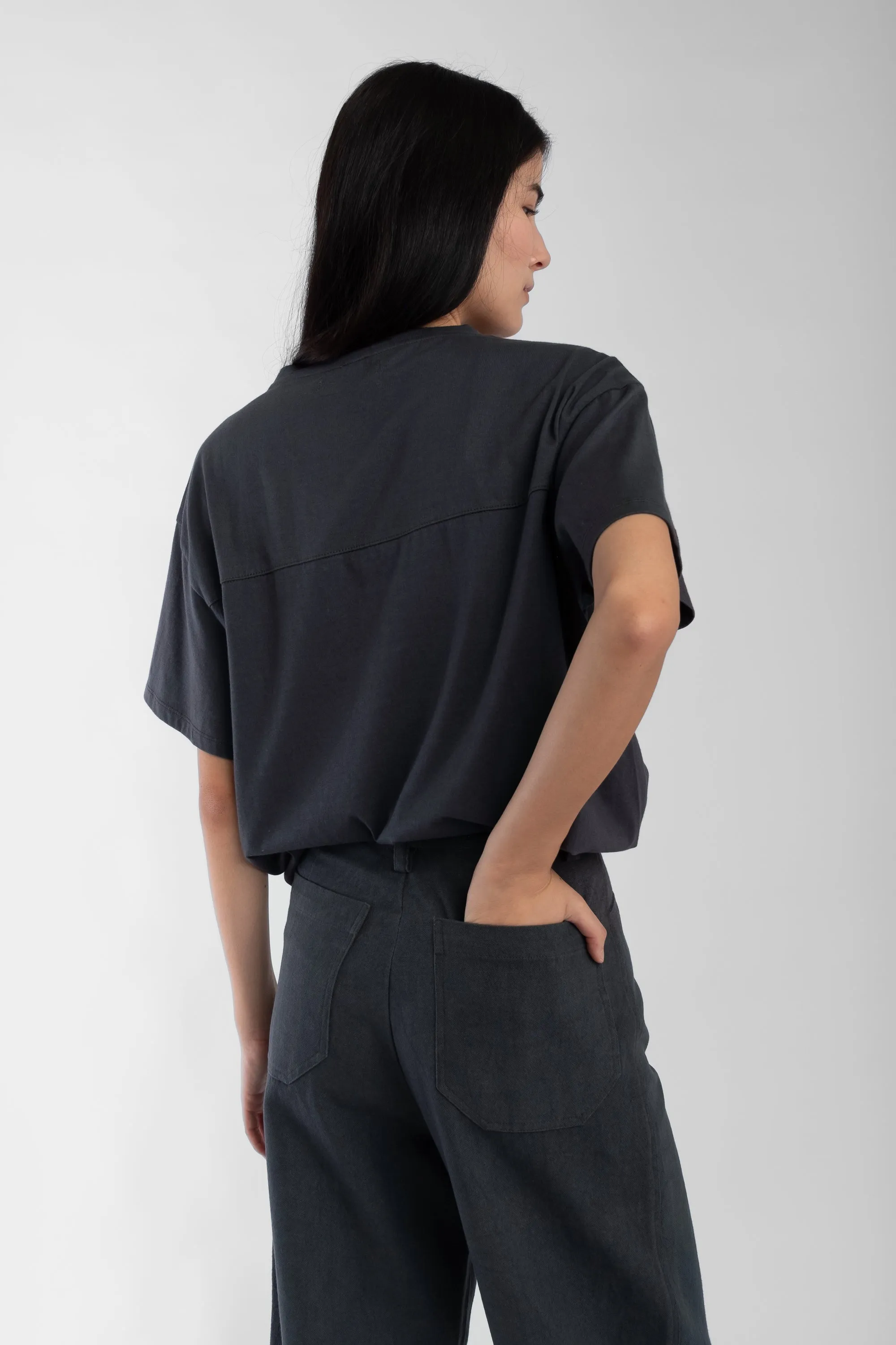 Faded Black Lou Trouser sold by Micaela Greg product image thumbnail 5