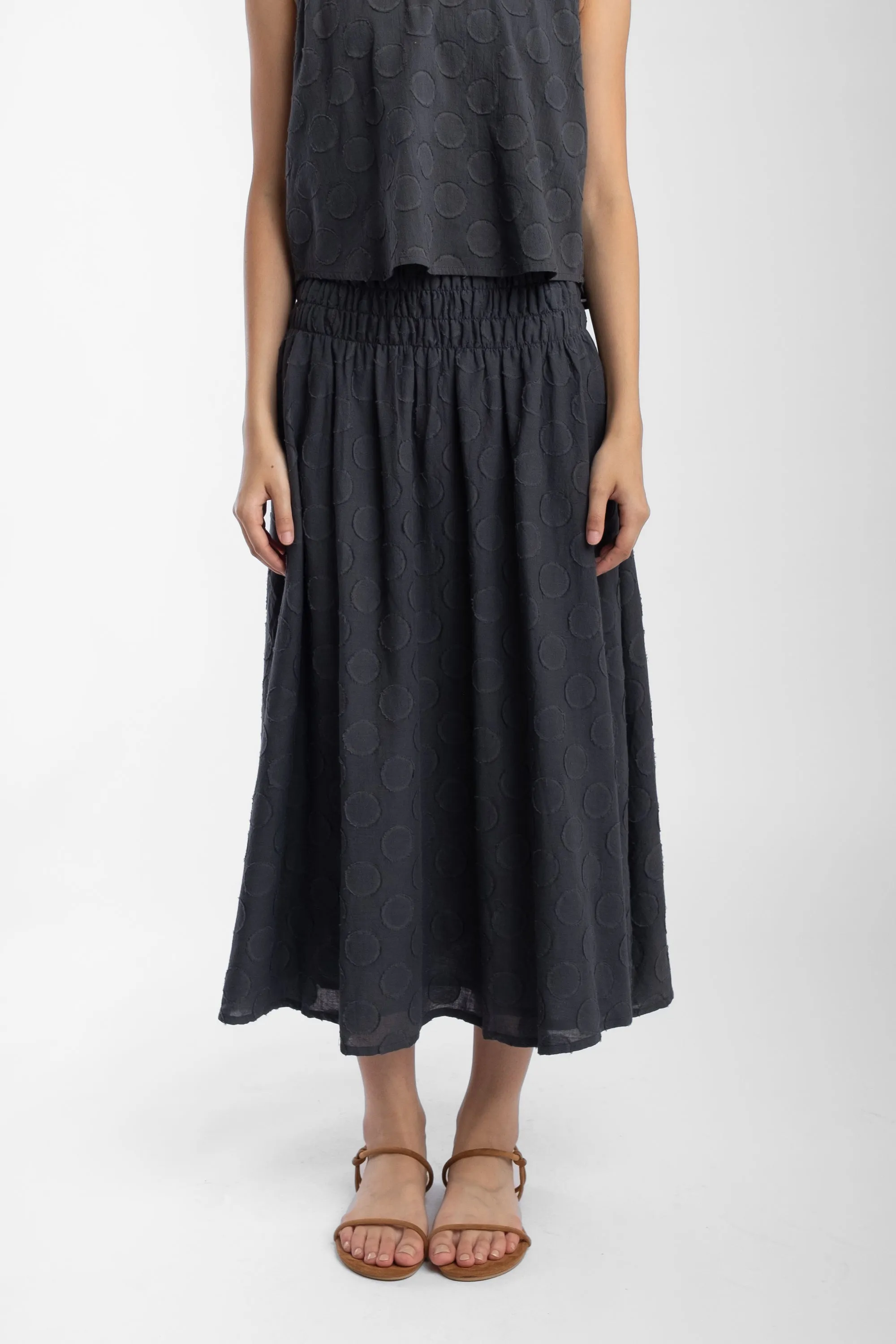 Faded Black Shirred Skirt sold by Micaela Greg