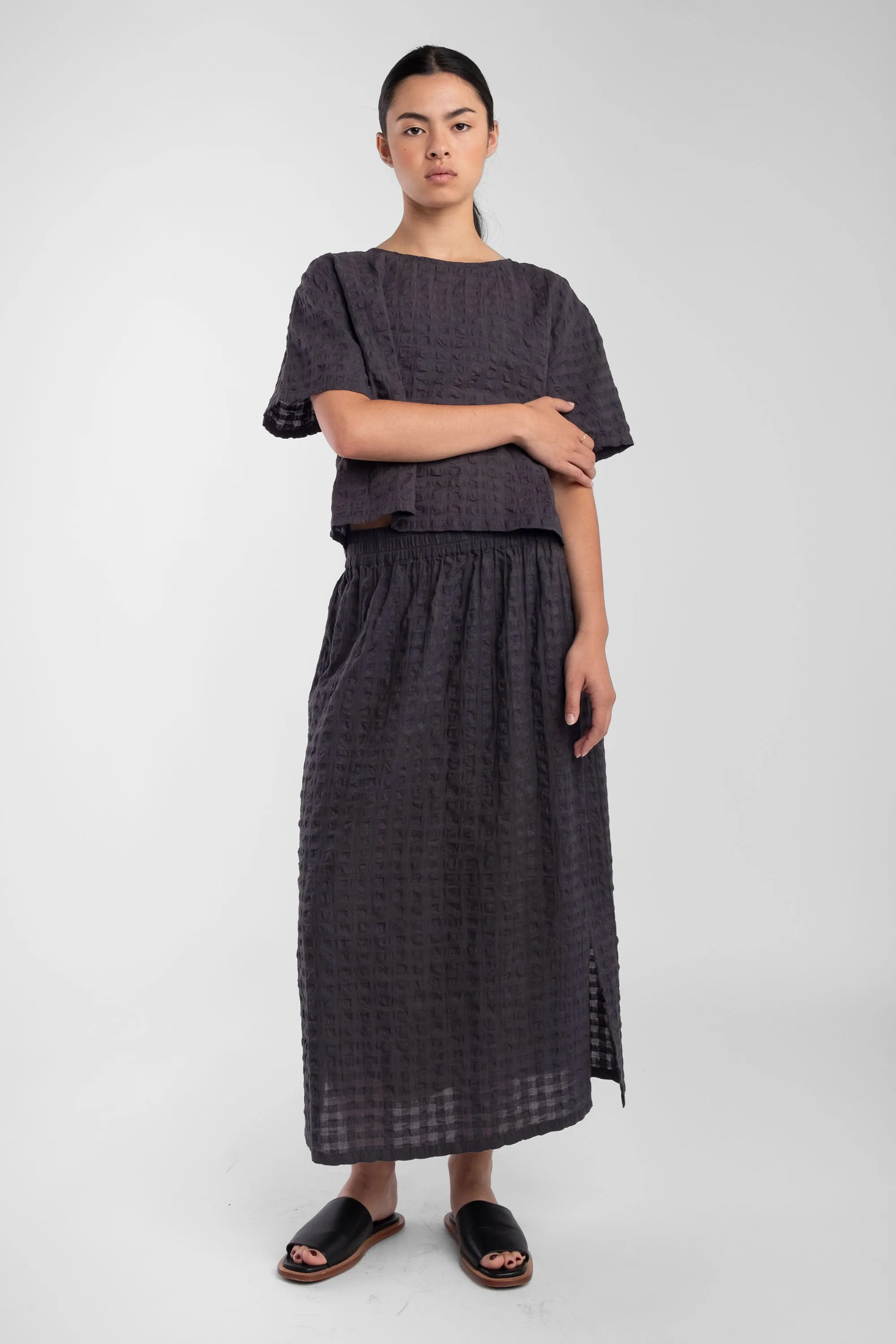 Faded Black Georgia Skirt sold by Micaela Greg product image thumbnail 4