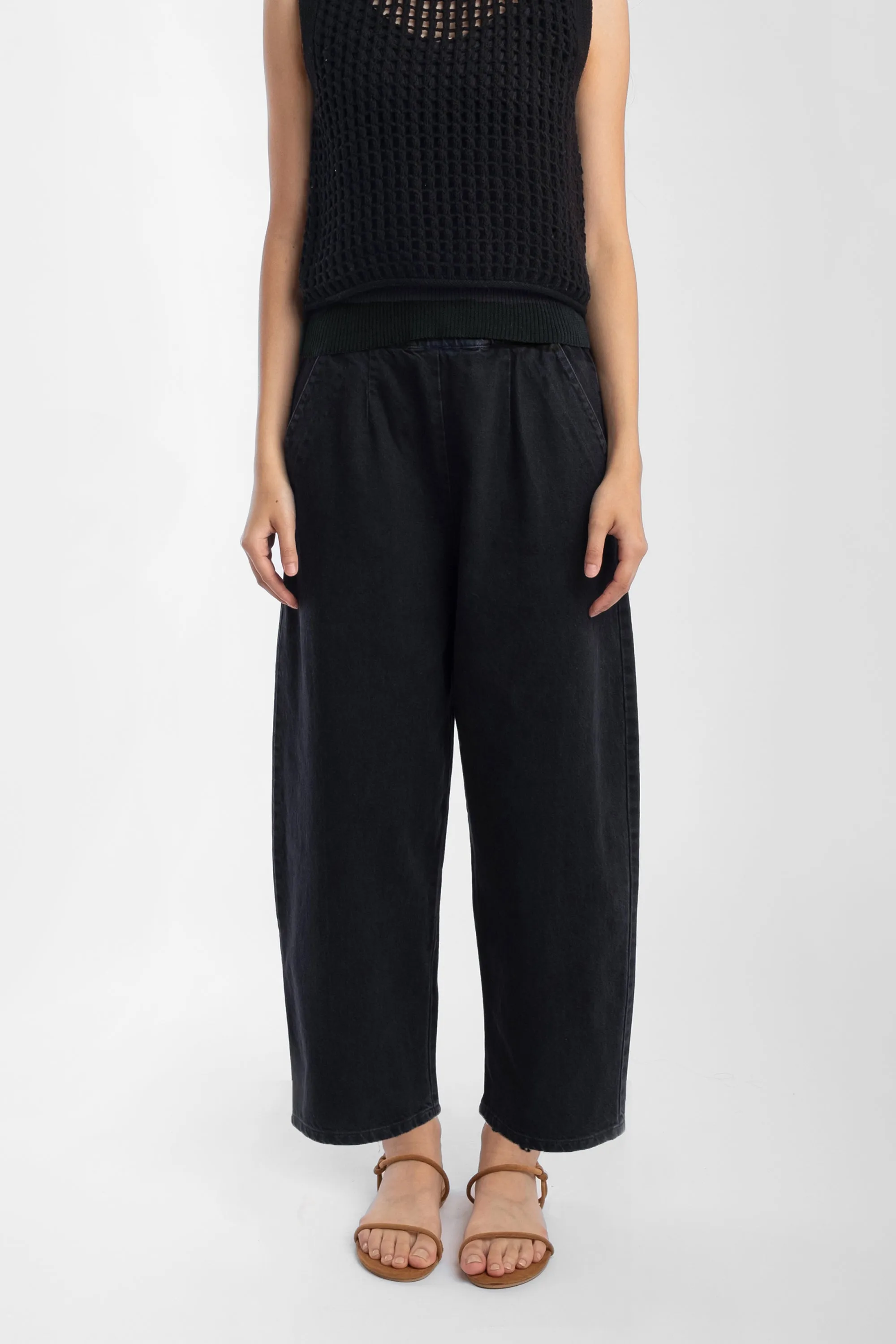 Sample - Faded Black Barrel Pant sold by Micaela Greg
