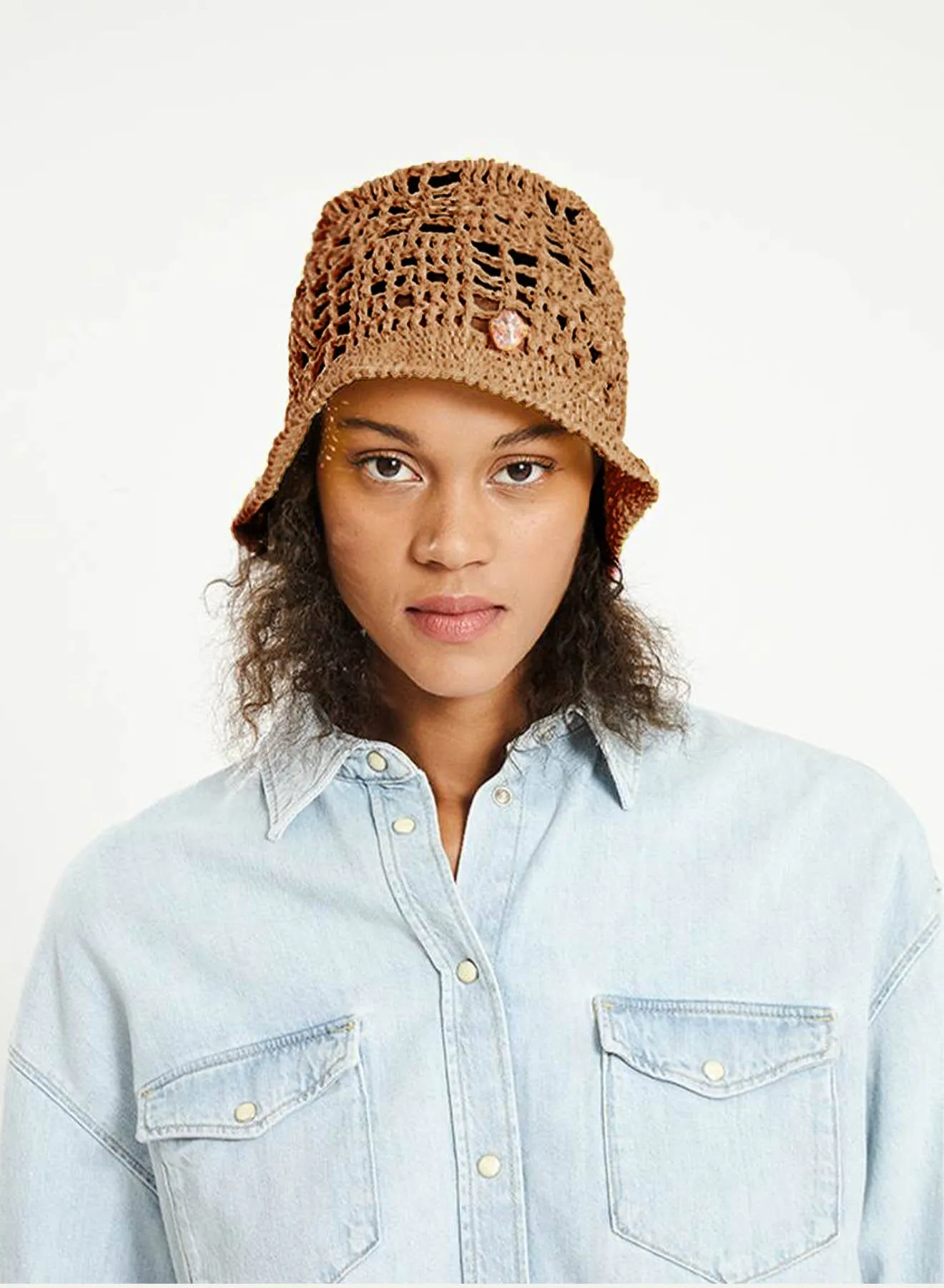 Crochet Hat with Stone sold by Maria La Rosa product image thumbnail 2