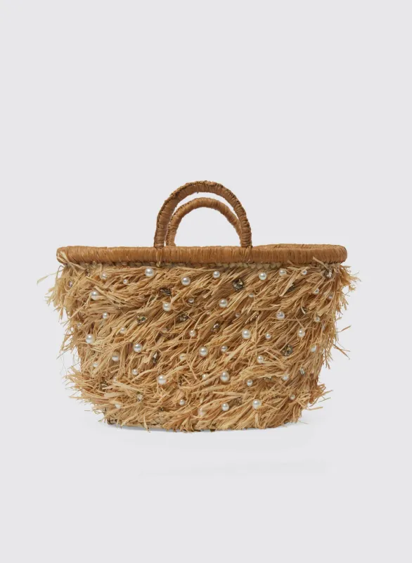 Lunelle Straw Basket made by Maria La Rosa