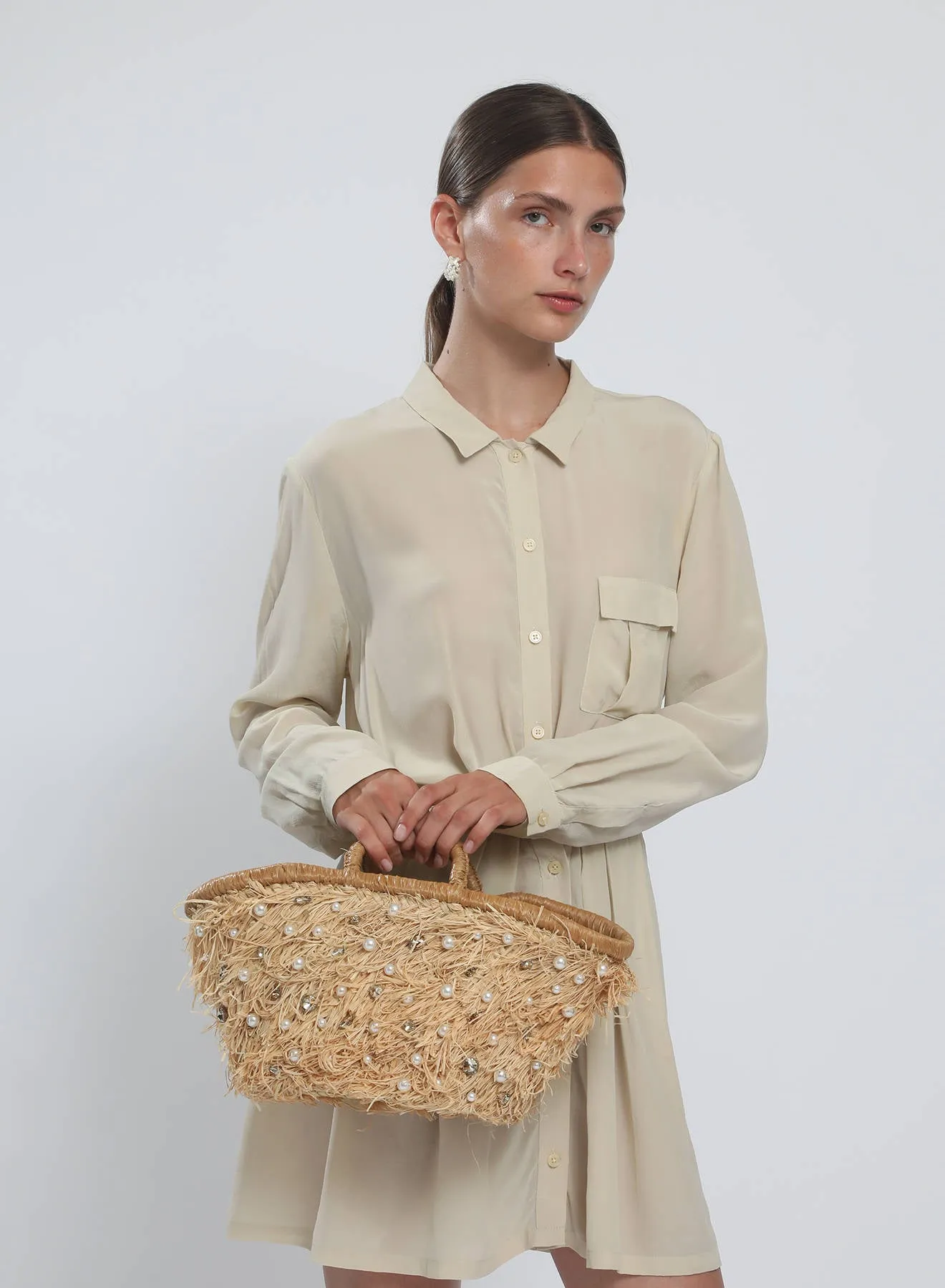 Lunelle Straw Basket sold by Maria La Rosa product image thumbnail 2