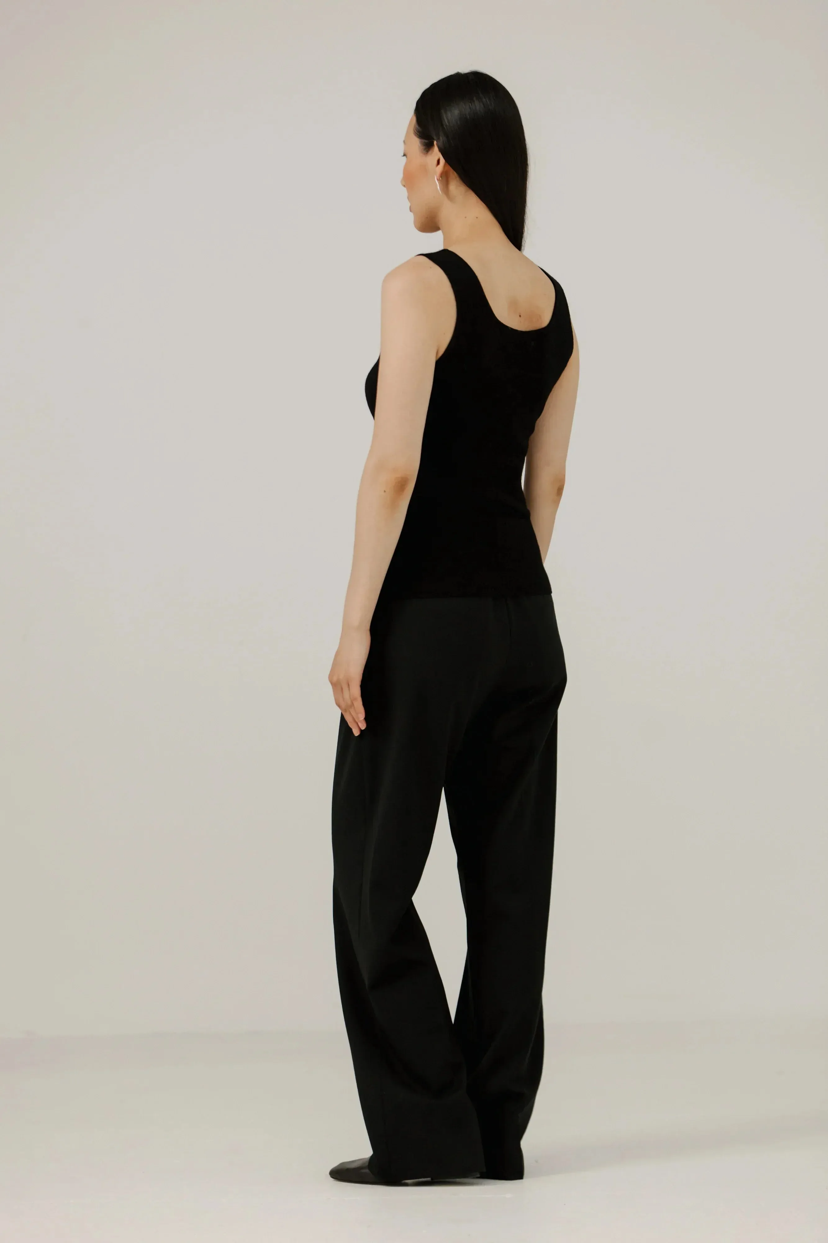 Slim Knit Tank in Classic Black sold by Bare Knitwear product image thumbnail 3